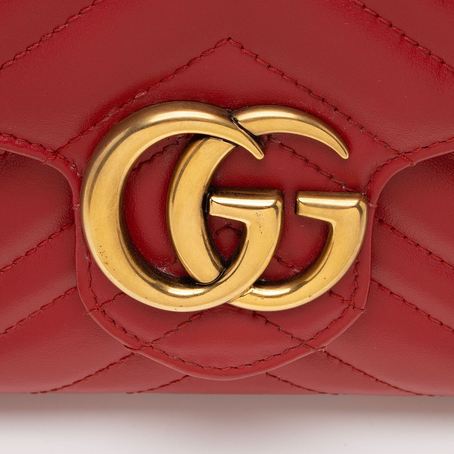 Gucci Matelasse Leather GG Marmont Mini Wallet on Chain
