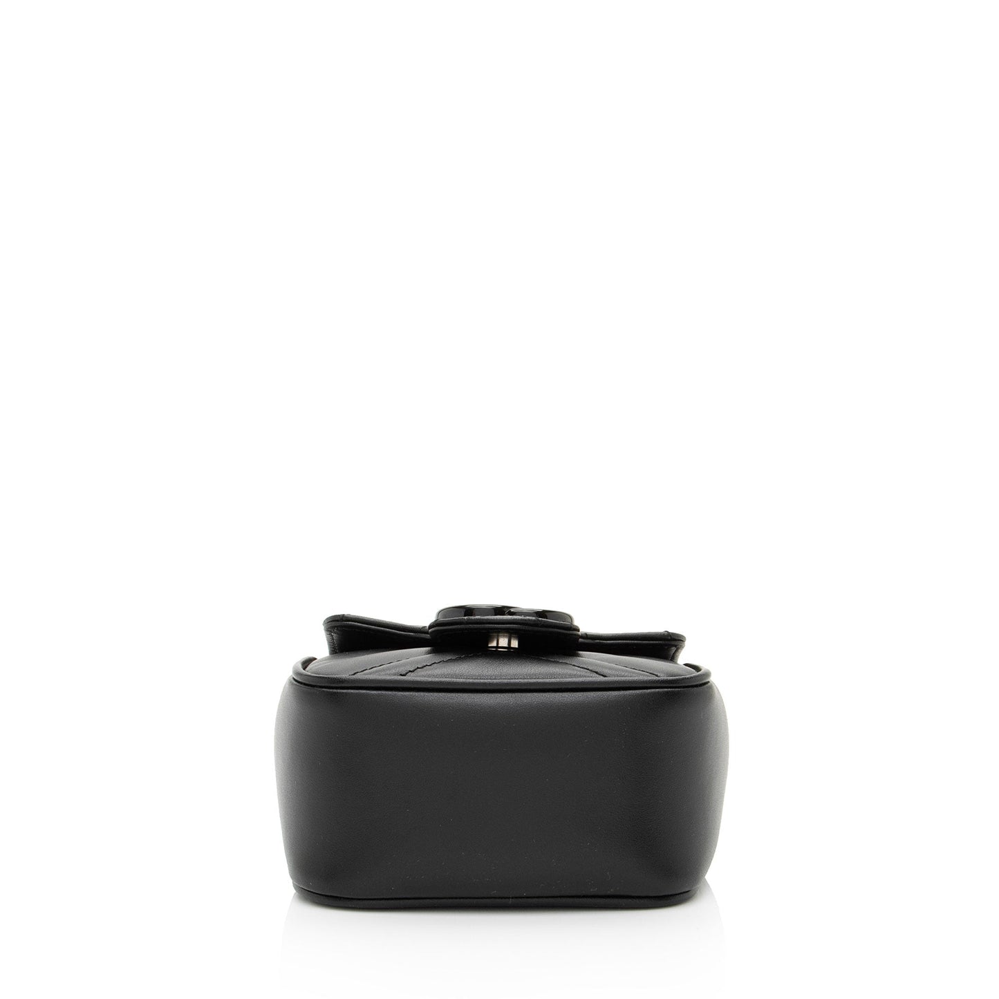 Gucci Matelasse Leather GG Marmont Monochrome Square Chain Belt Bag