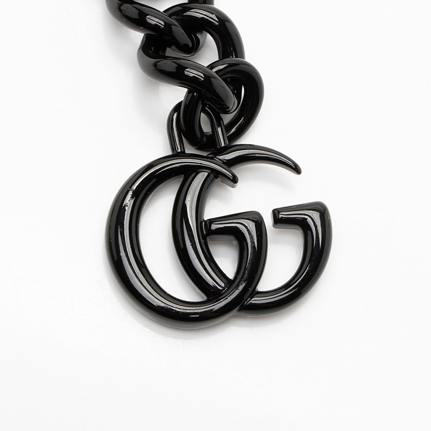 Gucci Matelasse Leather GG Marmont Monochrome Square Chain Belt Bag