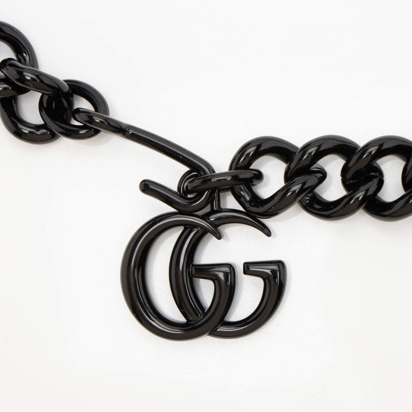 Gucci Matelasse Leather GG Marmont Monochrome Square Chain Belt Bag
