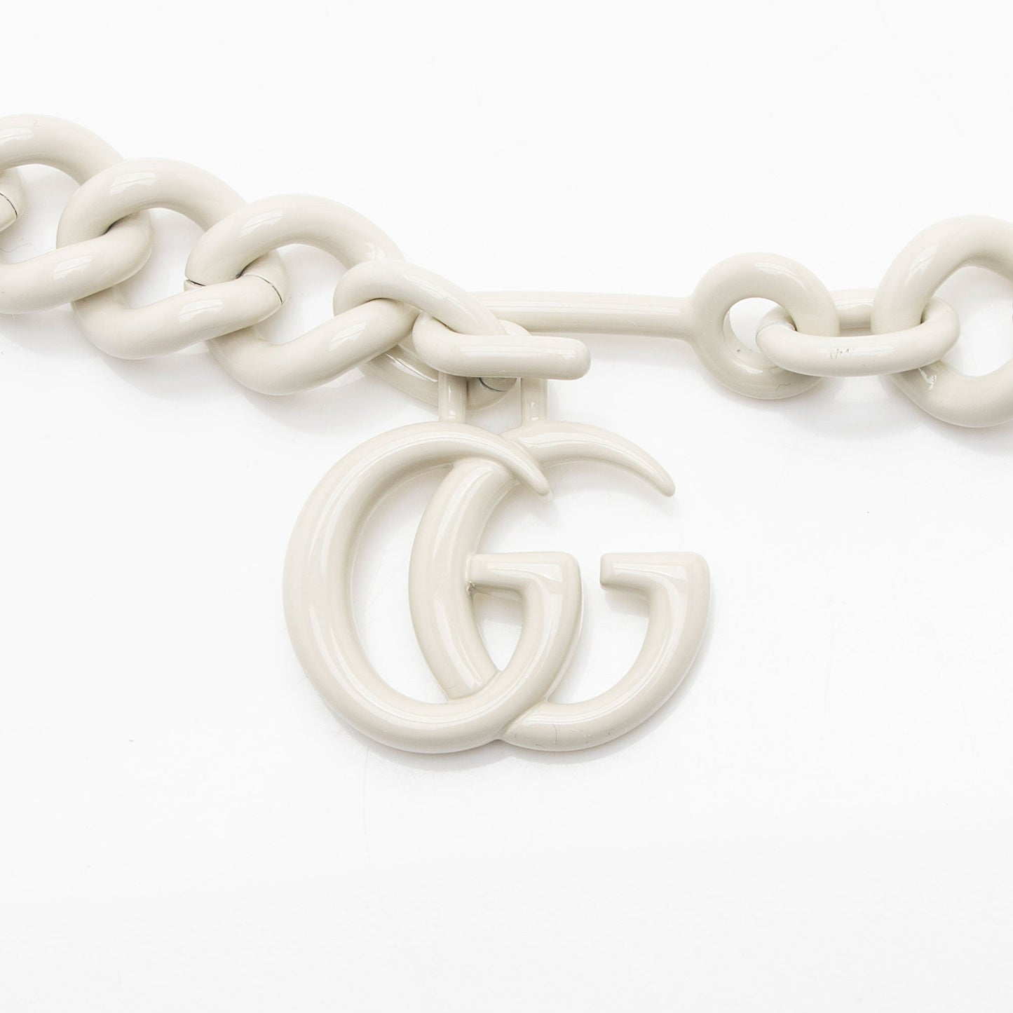 Gucci Matelasse Leather GG Marmont Monochrome Square Chain Belt Bag