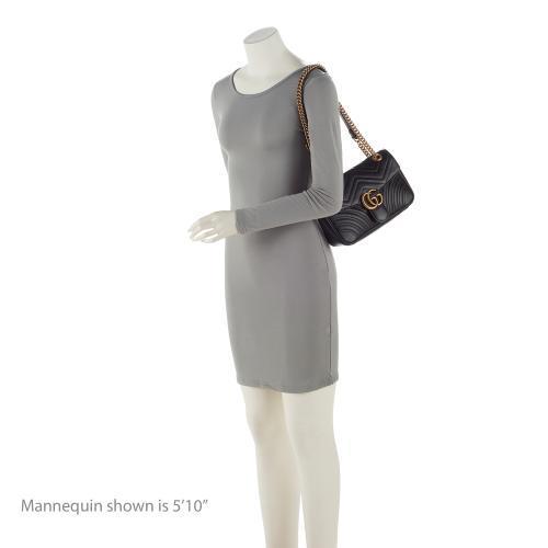 Gucci Matelasse Leather GG Marmont Small Flap Shoulder Bag (SHF-IkiGIu)