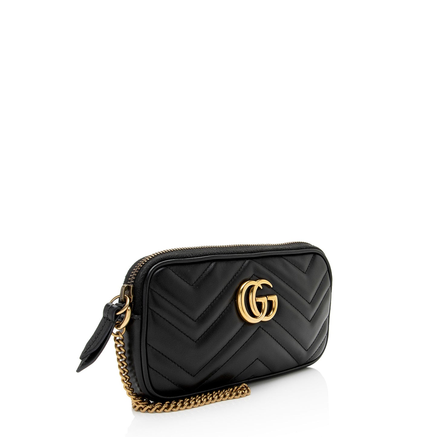 Gucci Matelasse Leather GG Marmont Small Crossbody (SHF-EJfMHM)