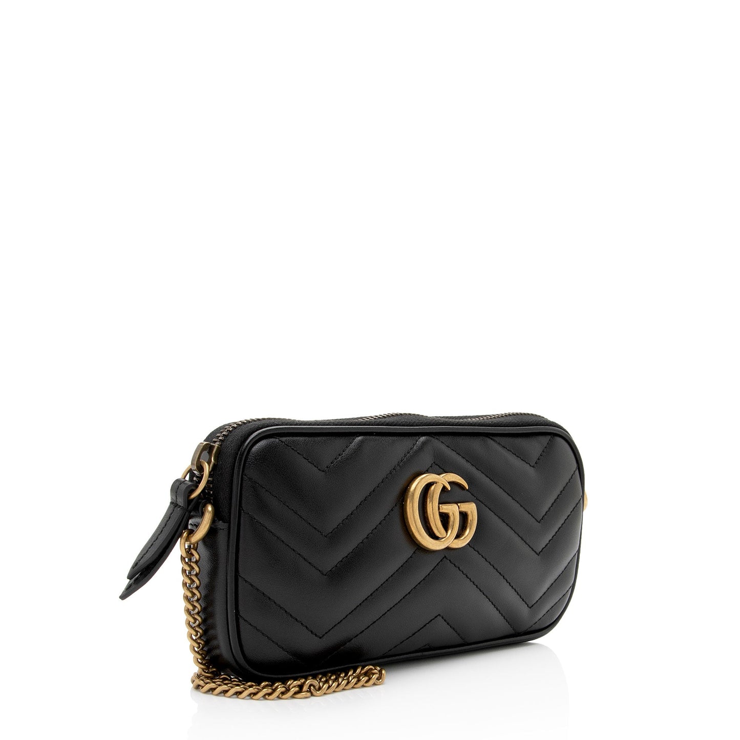 Gucci Matelasse Leather GG Marmont Small Crossbody (SHF-uIfq9U)