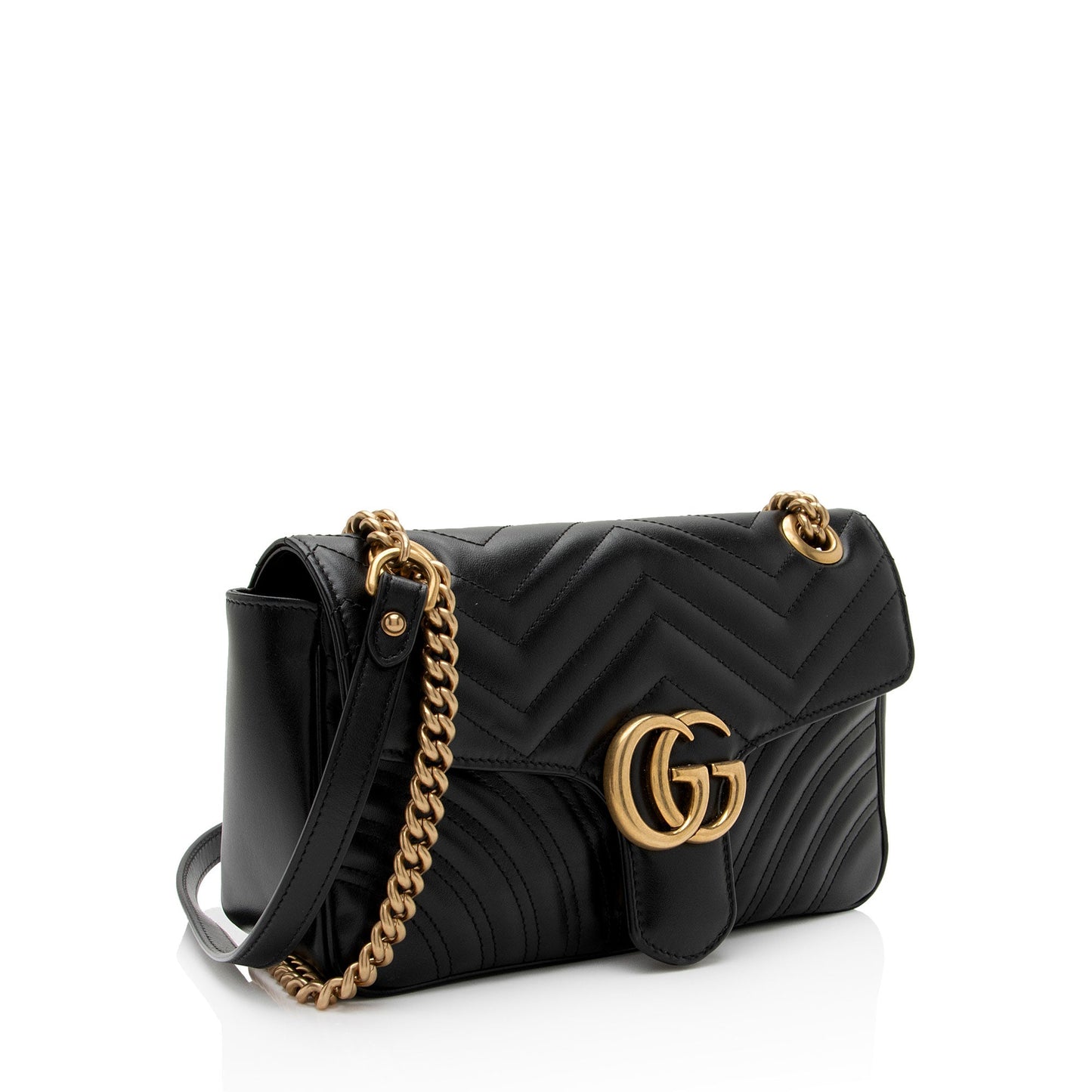 Gucci Matelasse Leather GG Marmont Small Flap Bag (SHF-lcLQ2a)