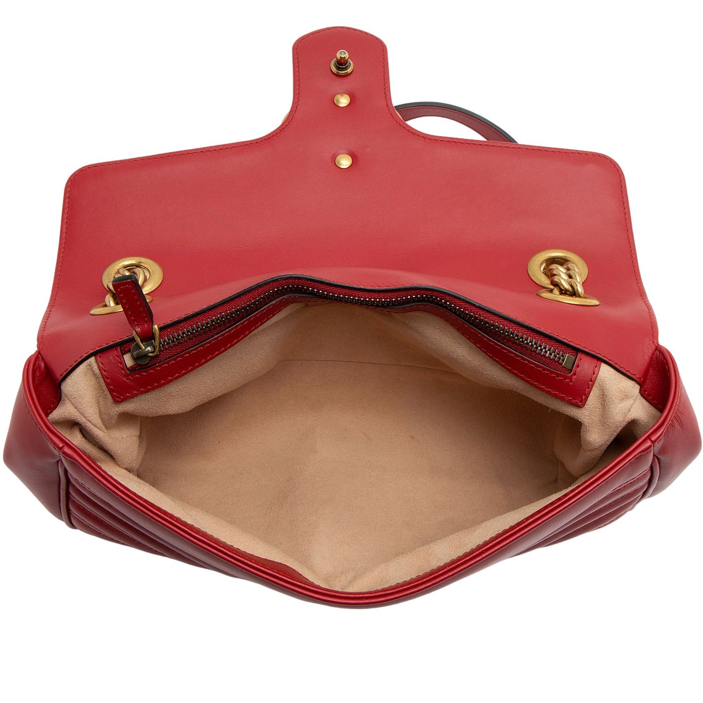 Gucci Matelasse Leather GG Marmont Small Flap Bag (SHF-RkMP3j)