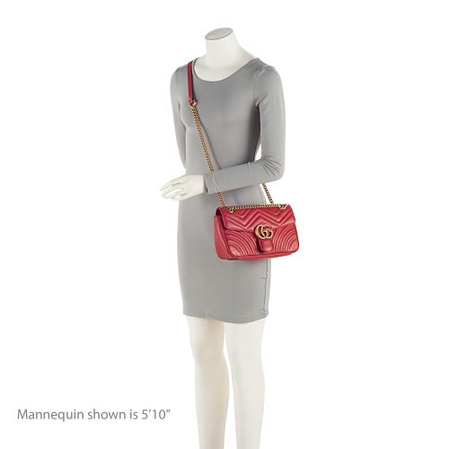 Gucci Matelasse Leather GG Marmont Small Flap Bag (SHF-RkMP3j)