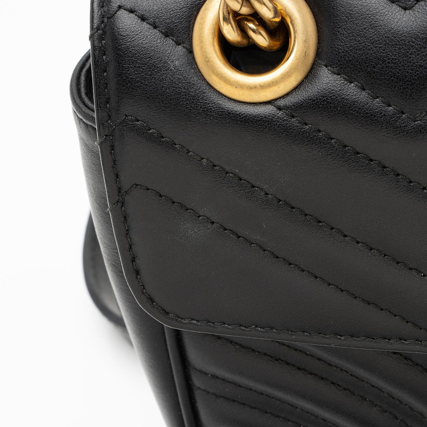 Gucci Matelasse Leather GG Marmont Small Flap Shoulder Bag (SHF-IkiGIu)