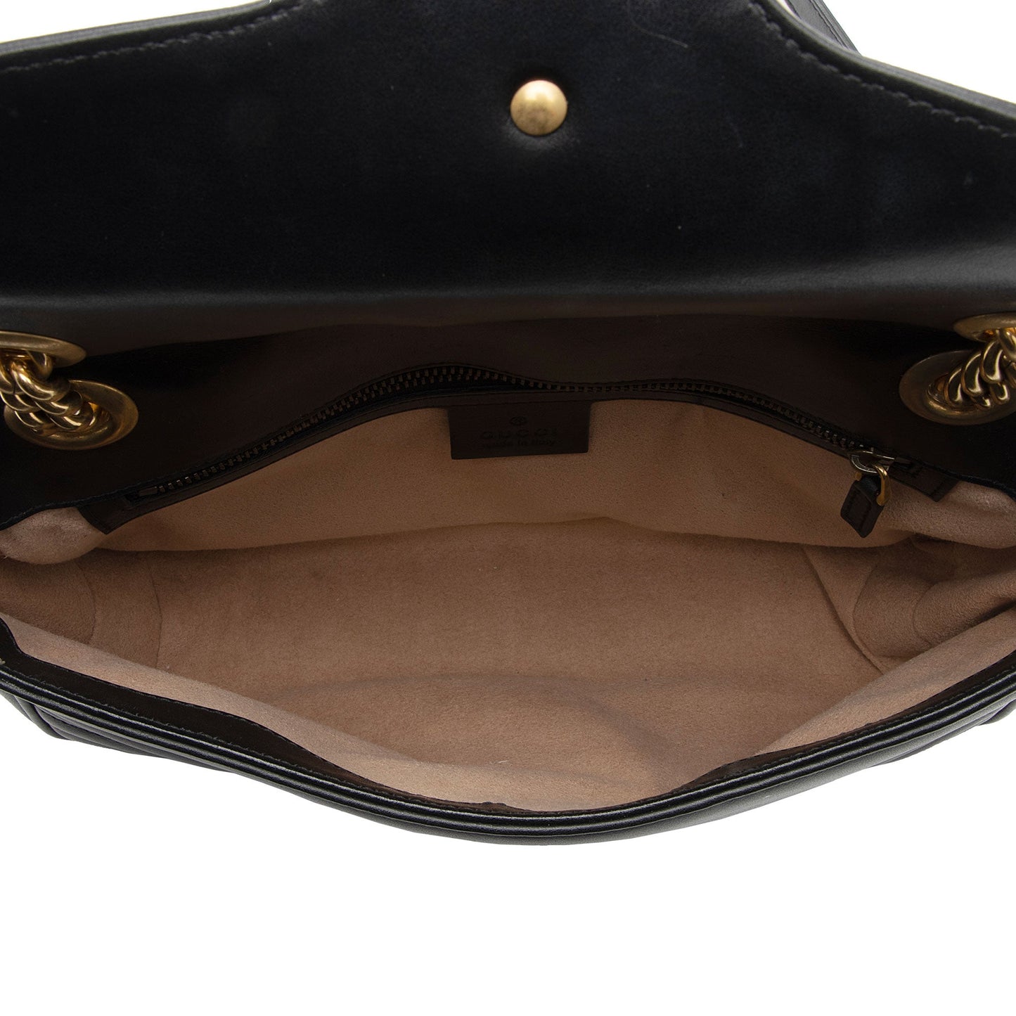 Gucci Matelasse Leather GG Marmont Small Flap Shoulder Bag (SHF-IkiGIu)
