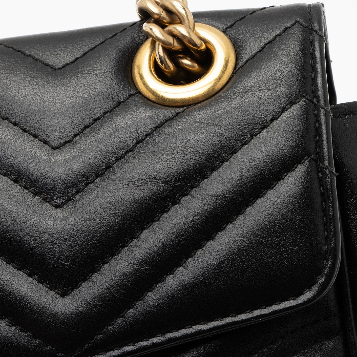 Gucci Matelasse Leather GG Marmont Small Flap Bag (SHF-IH7kiO)