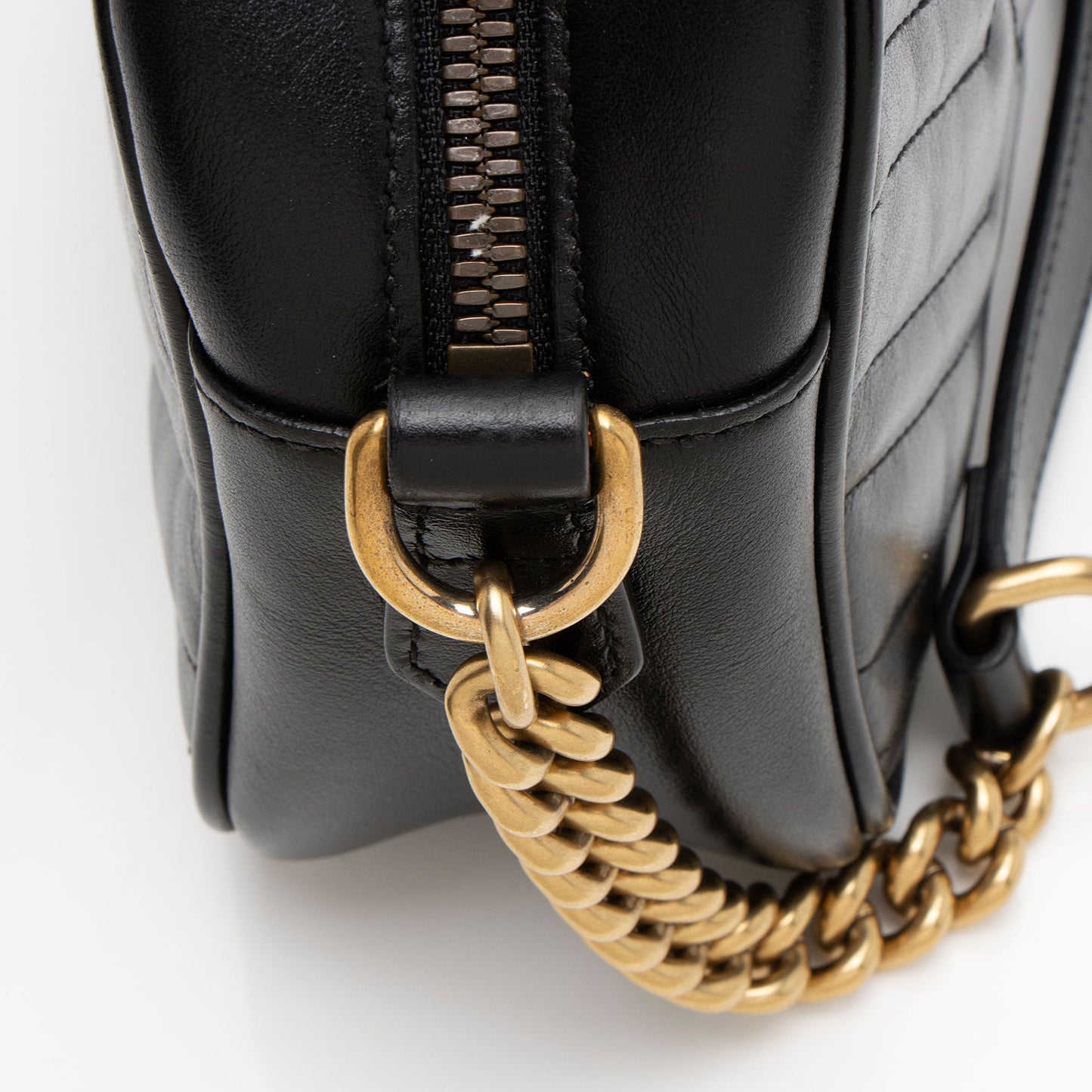 Gucci Matelasse Leather GG Marmont Small Shoulder Bag (SHF-baNUcE)