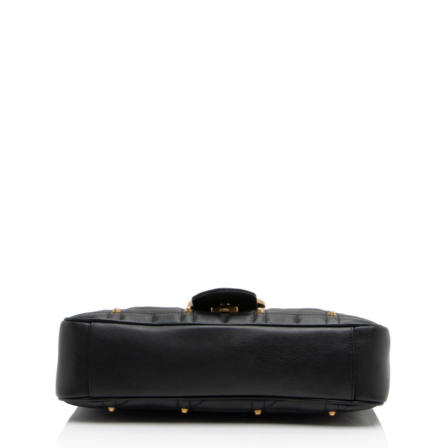Gucci Matelasse Leather GG Marmont Studded Medium Flap Shoulder Bag