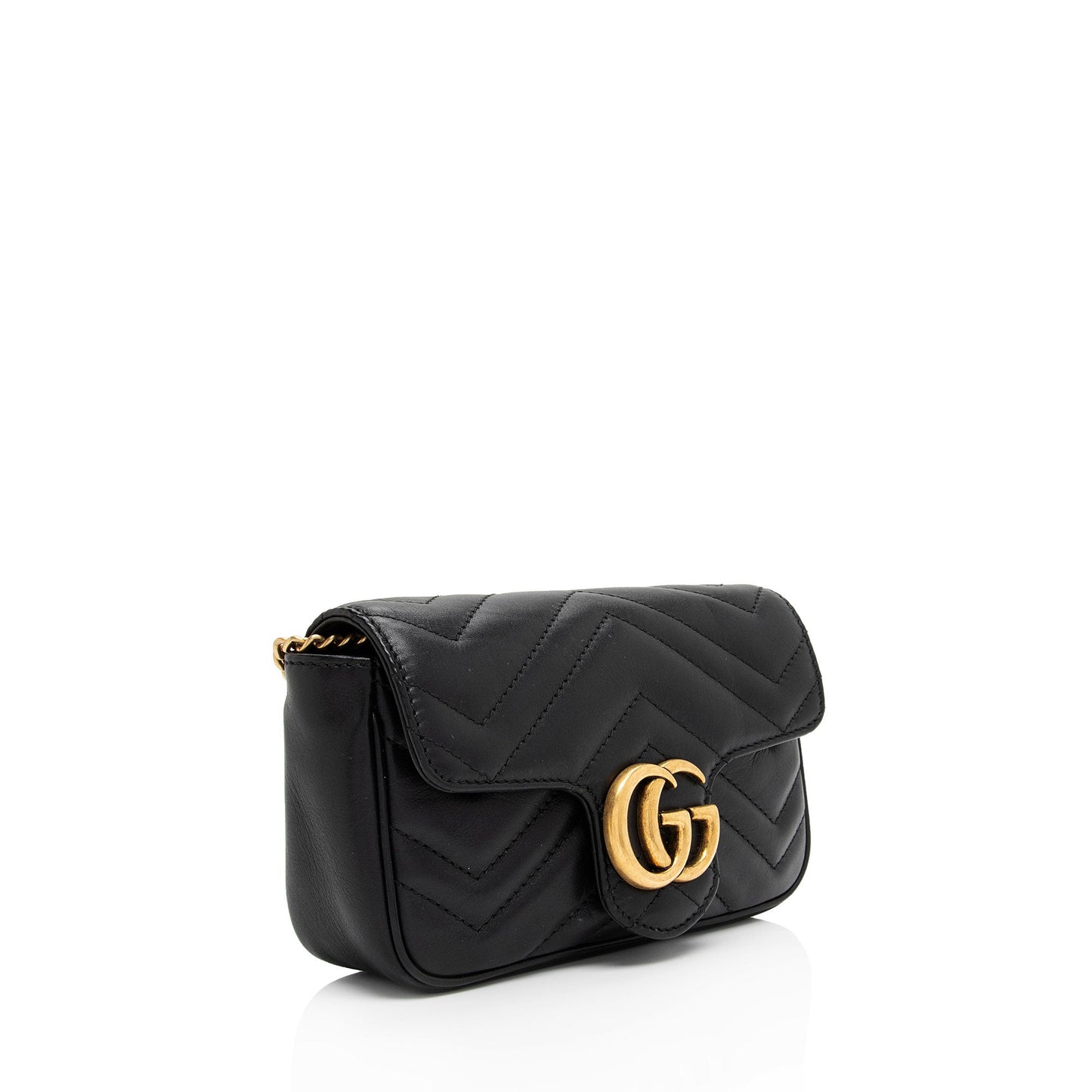 Gucci Matelasse Leather GG Marmont Super Mini Flap Bag (SHF-a6vrvo)
