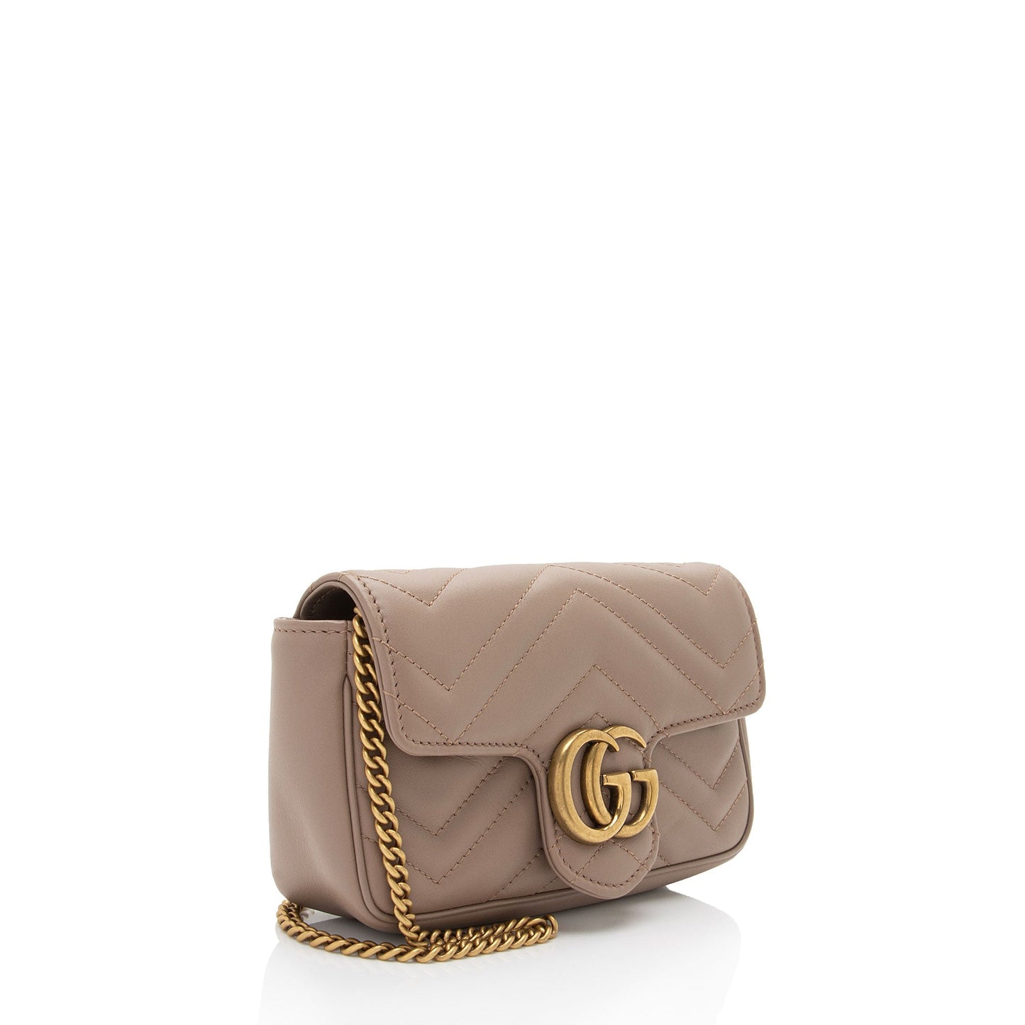 Gucci Matelasse Leather GG Marmont Super Mini Flap Bag