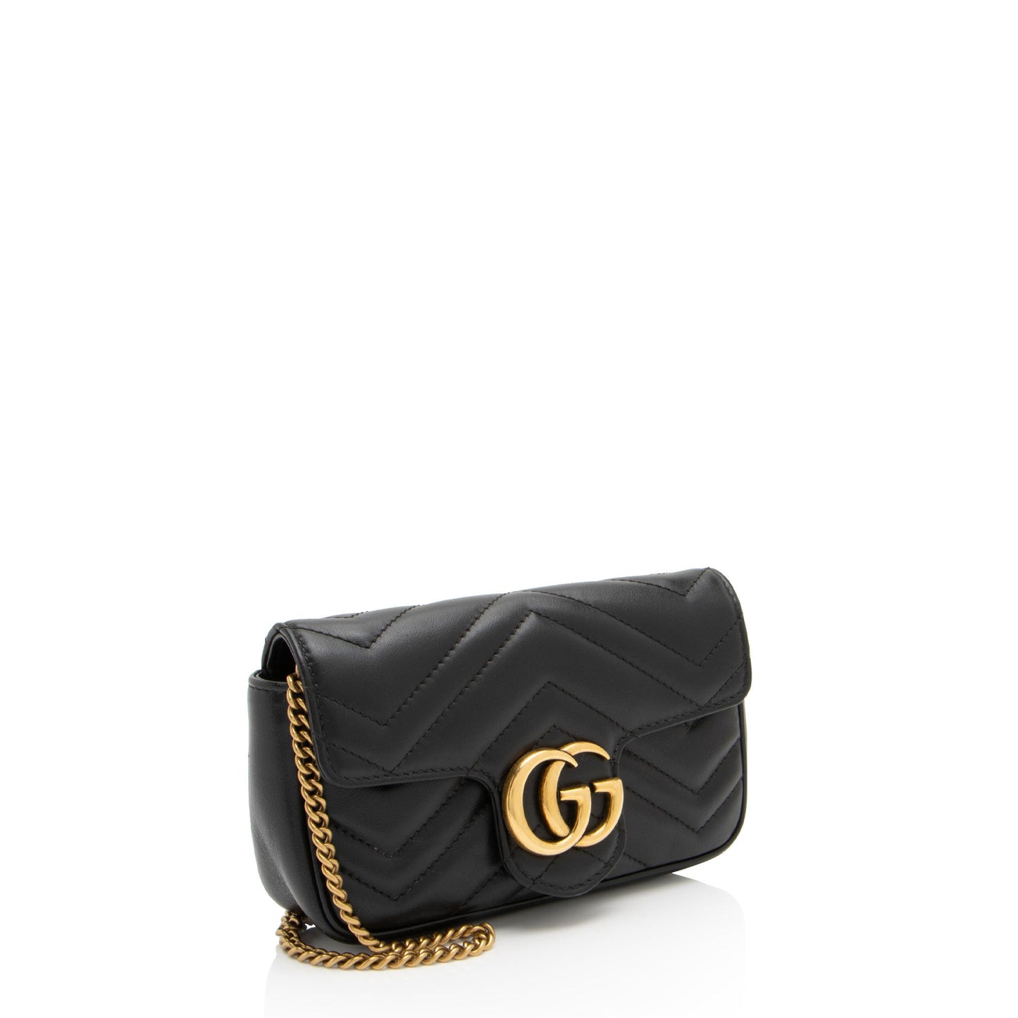 Gucci Matelasse Leather GG Marmont Super Mini Flap Bag (SHF-s0BSa1)