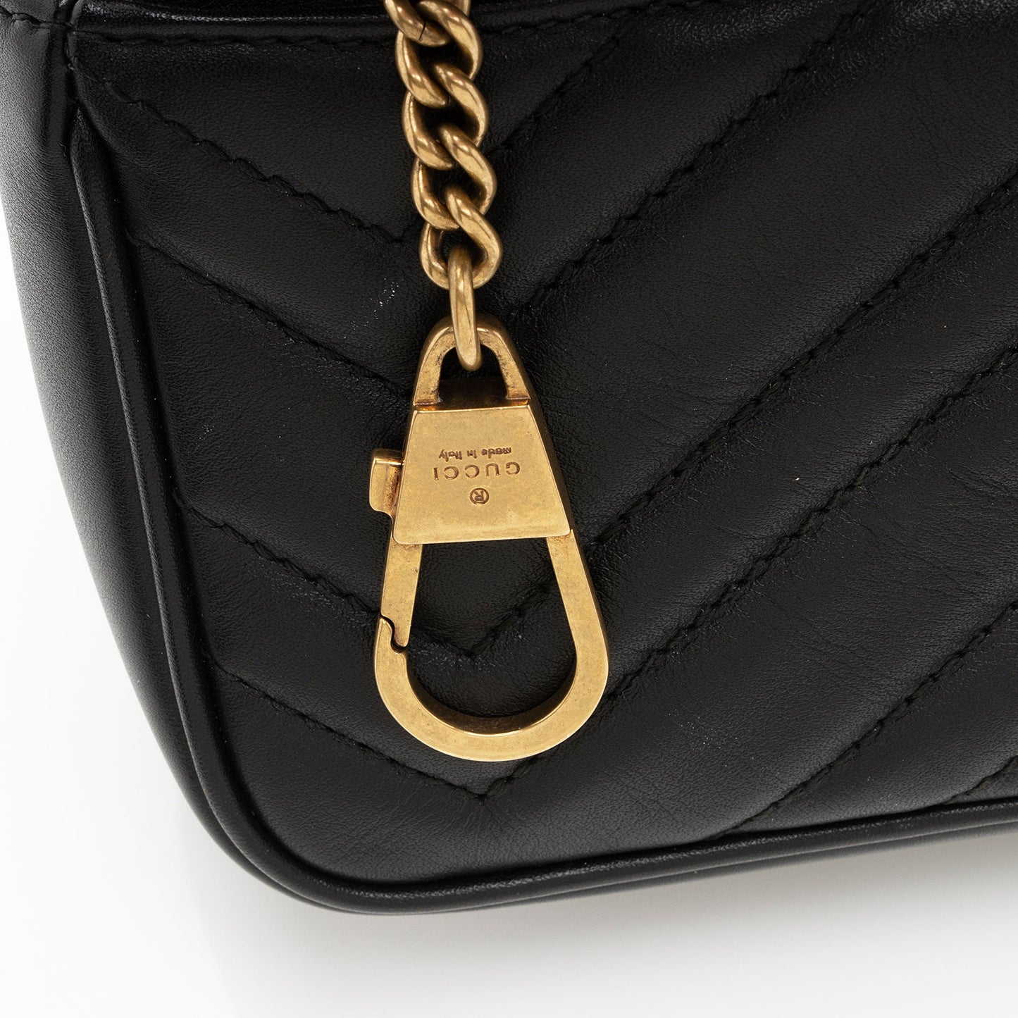 Gucci Matelasse Leather GG Marmont Super Mini Flap Bag (SHF-fWvNlT)
