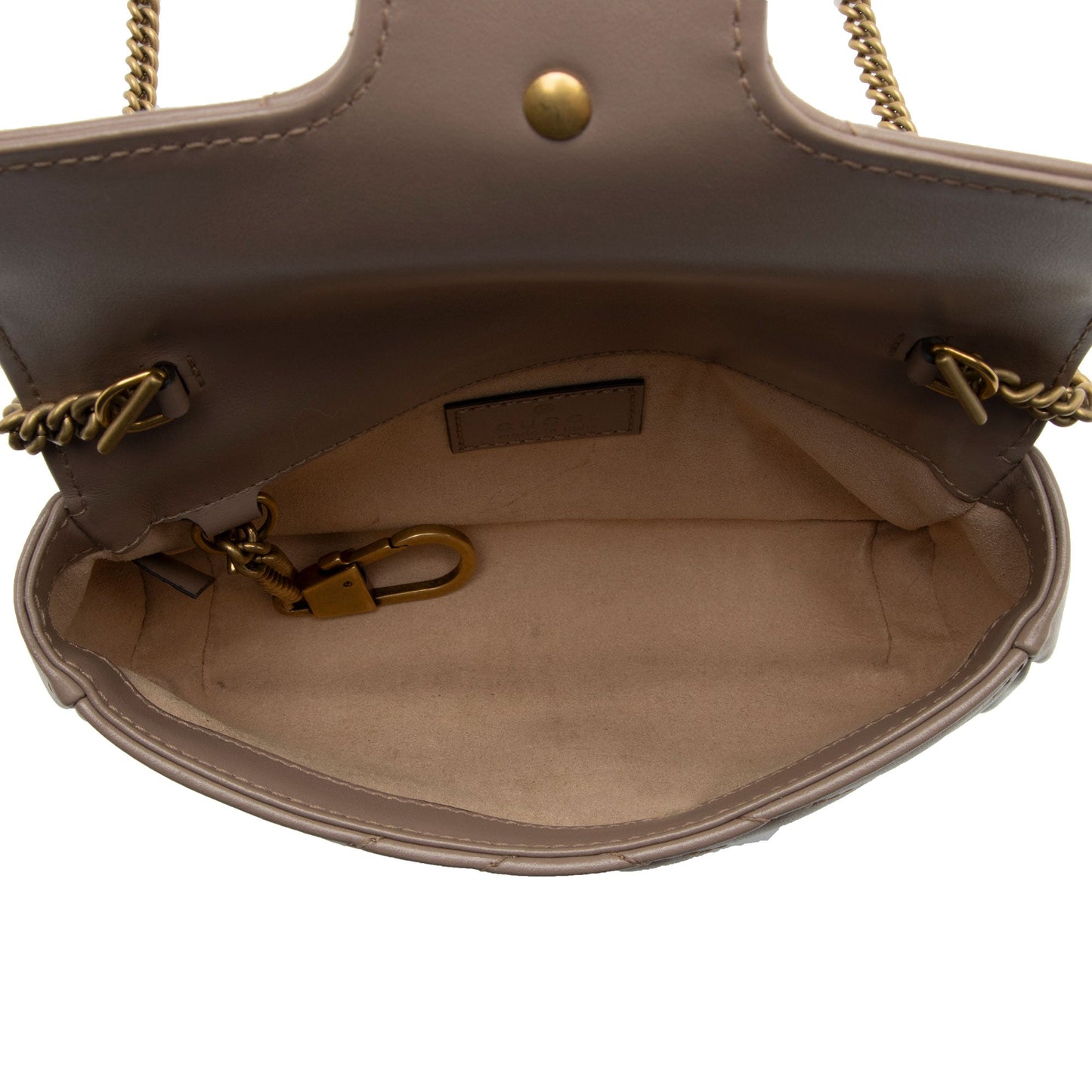 Gucci Matelasse Leather GG Marmont Super Mini Flap Bag (SHF-TvhWqj)