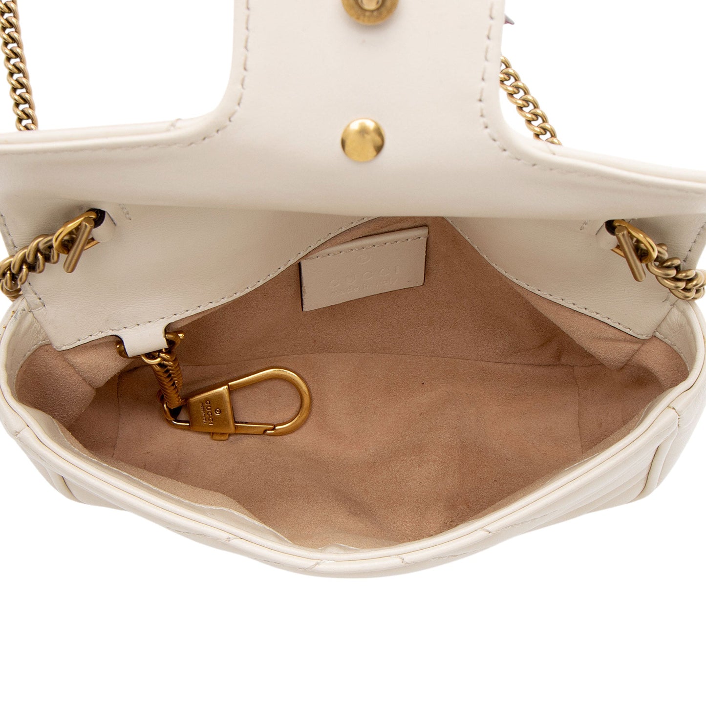 Gucci Matelasse Leather GG Marmont Super Mini Flap Bag