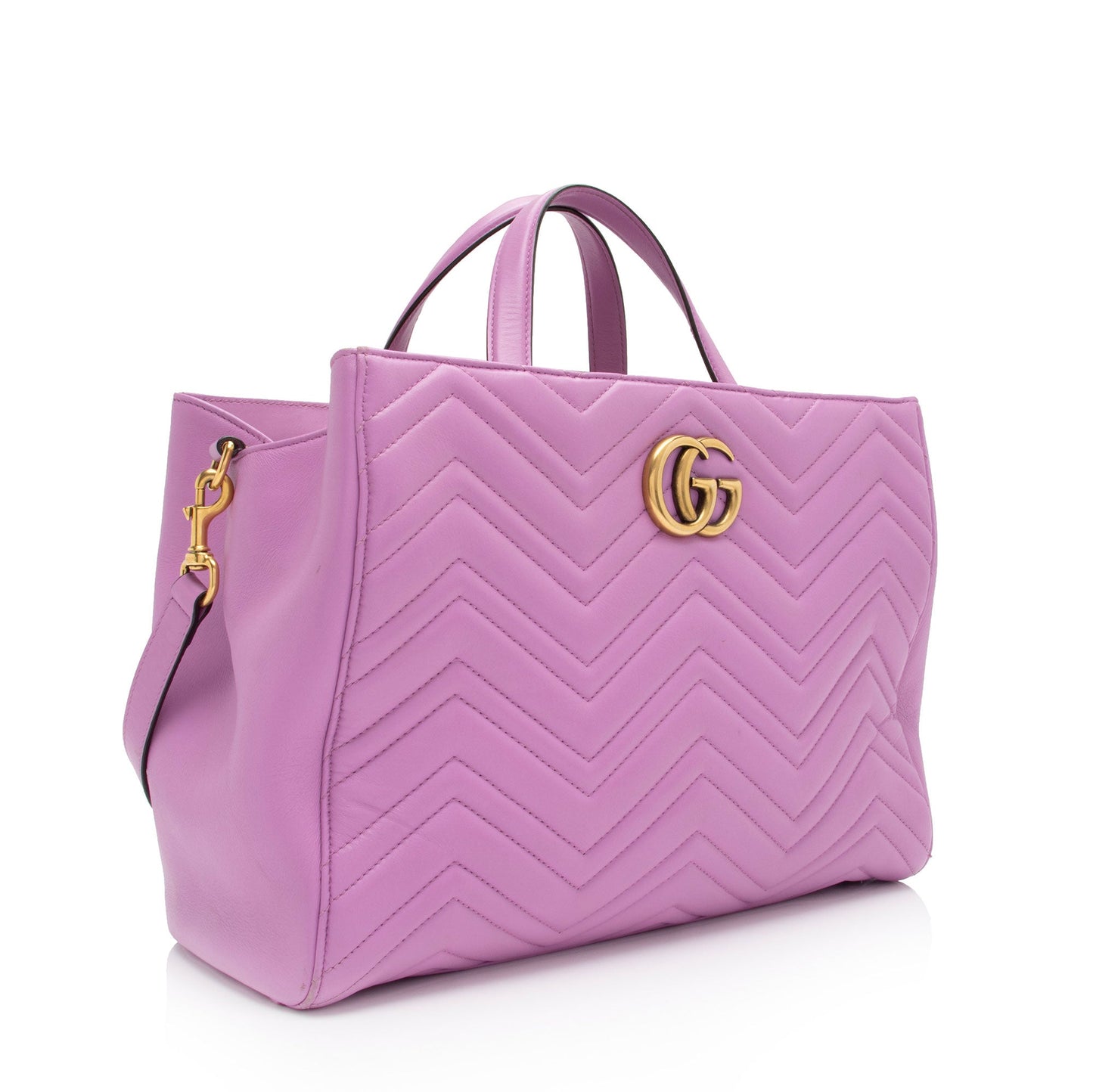 Gucci Matelasse Leather GG Marmont Top Handle Medium Satchel (SHF-sAnFMF)
