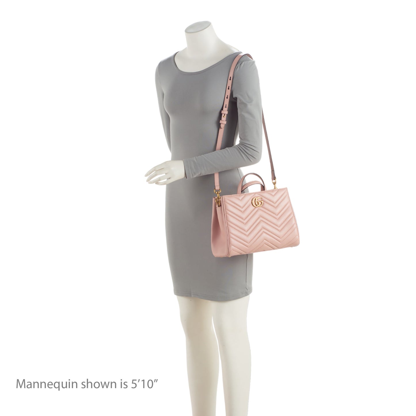 Gucci Matelasse Leather GG Marmont Top Handle Small Satchel (SHF-0hn0Gf)