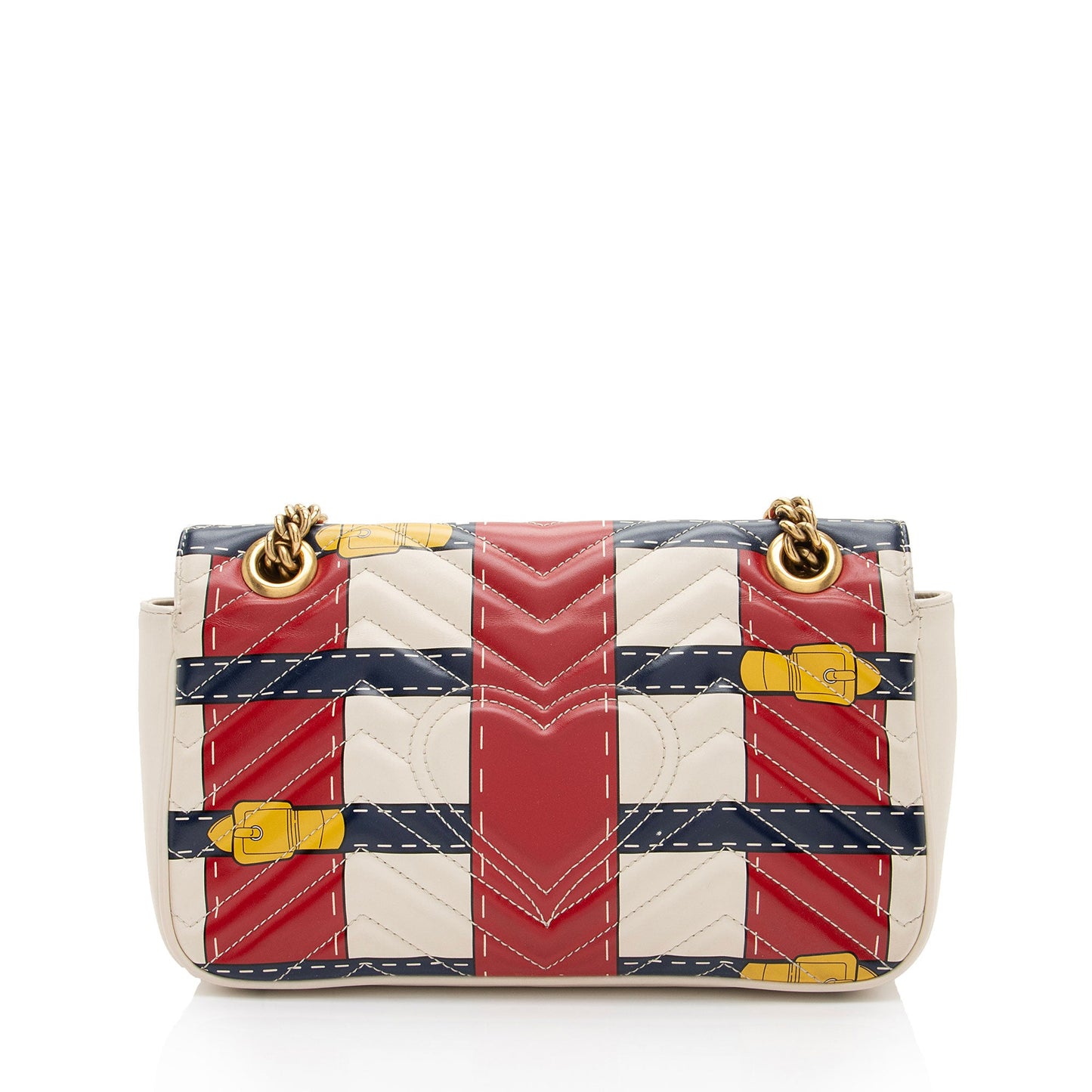 Gucci Matelasse Leather GG Marmont Trompe L'Oeil Small Flap Bag
