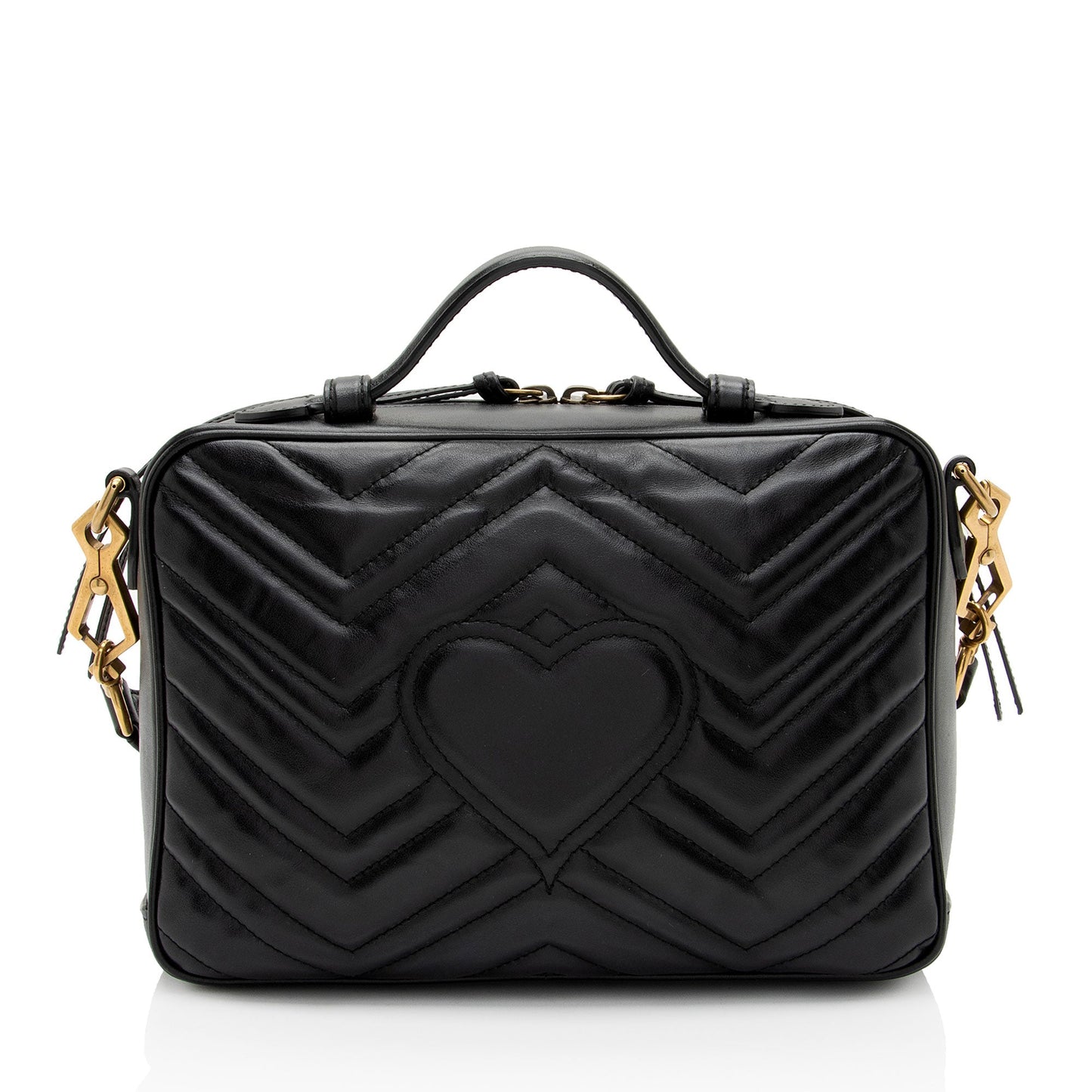 Gucci Matelasse Leather GG Marmont Zip Around Top Handle (SHF-czZJyD)