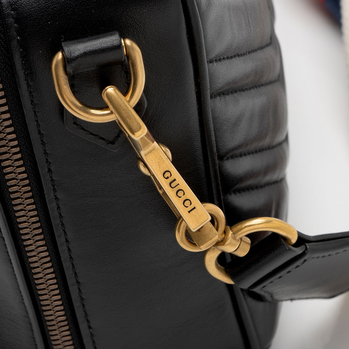 Gucci Matelasse Leather GG Marmont Zip Around Top Handle (SHF-czZJyD)