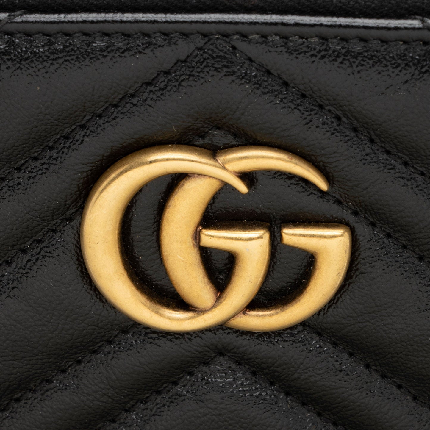 Gucci Matelasse Leather GG Marmont Zip Pouch
