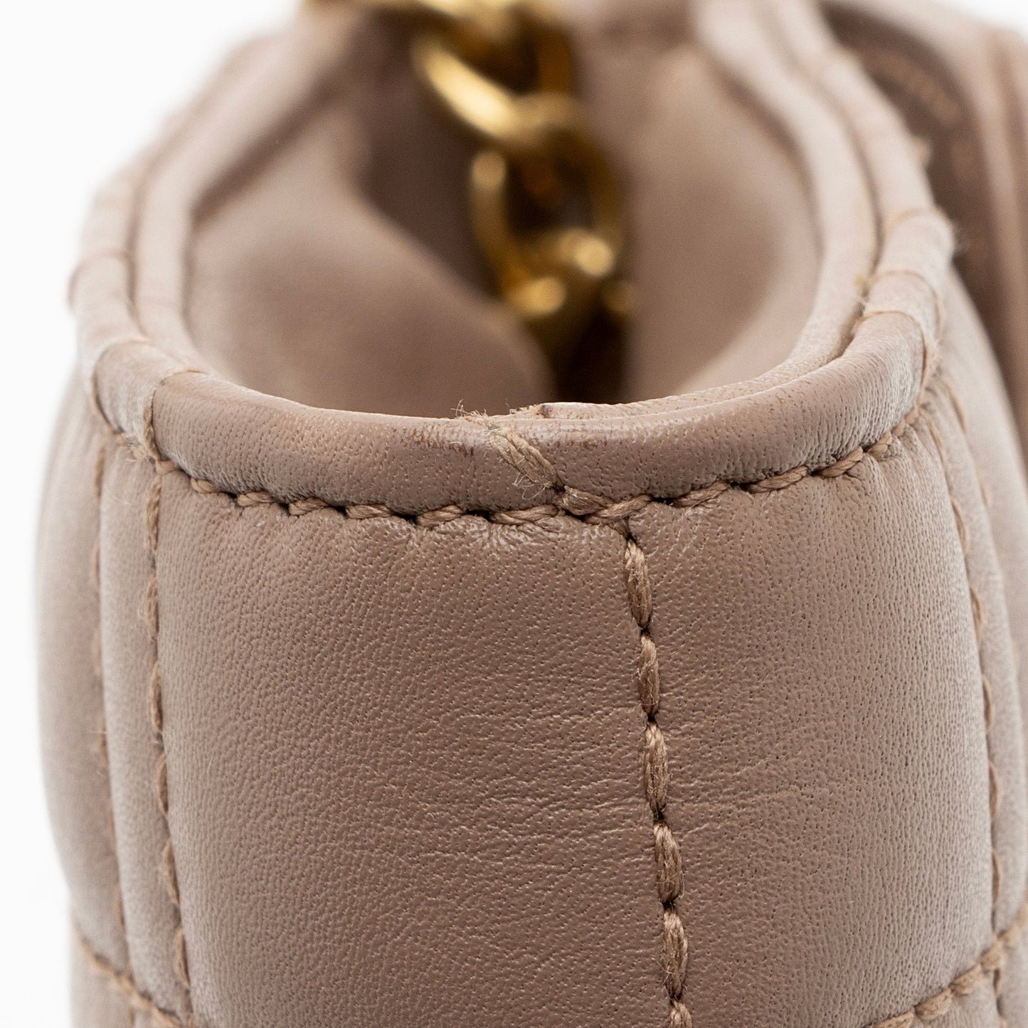 Gucci Matelasse Leather Pearl GG Marmont Flap Mini Wallet Bag (SHF-XrFkq1)
