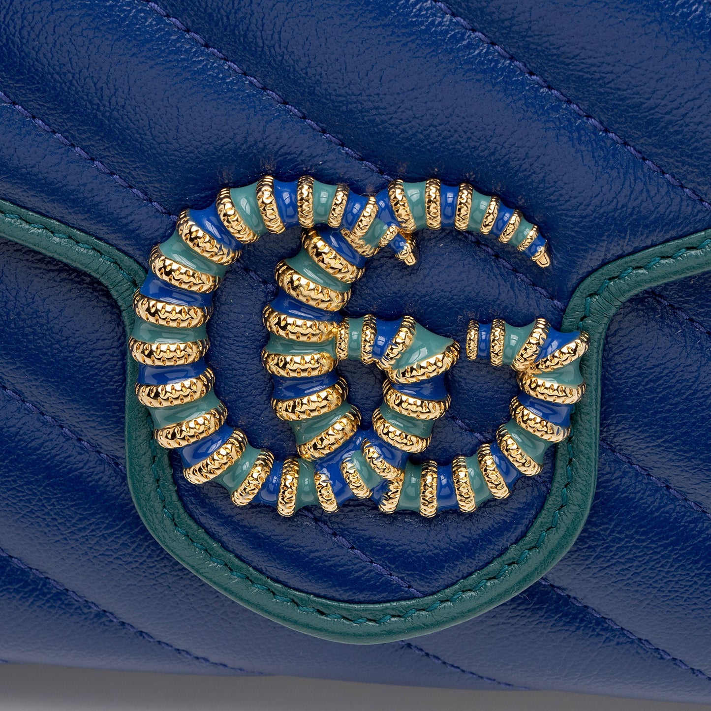Gucci Matelasse Leather Torchon GG Marmont Mini Chain Bag (SHF-FtS5vC)