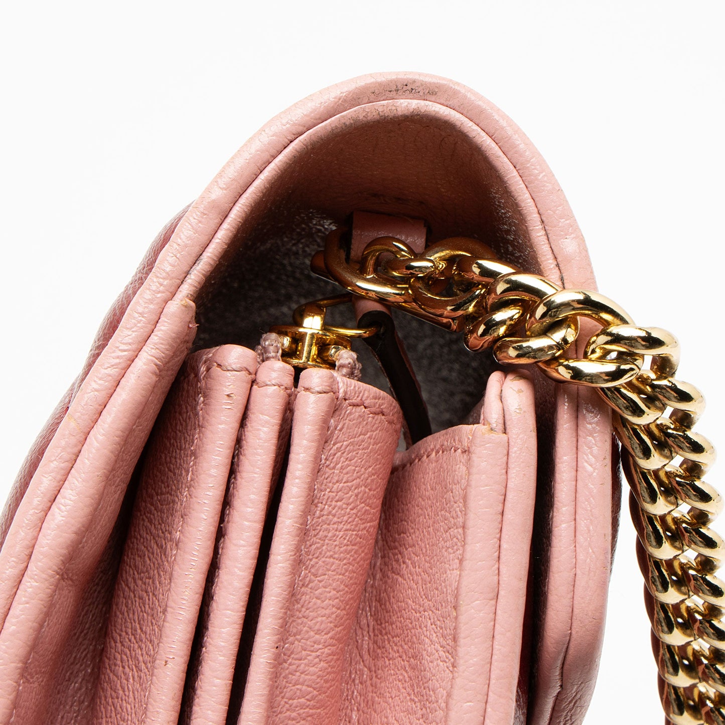 Gucci Matelasse Leather Torchon GG Marmont Mini Chain Bag