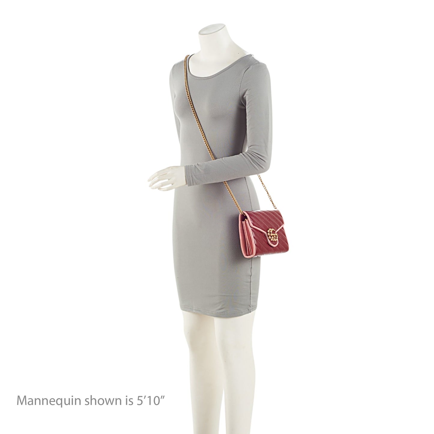 Gucci Matelasse Leather Torchon GG Marmont Mini Chain Bag