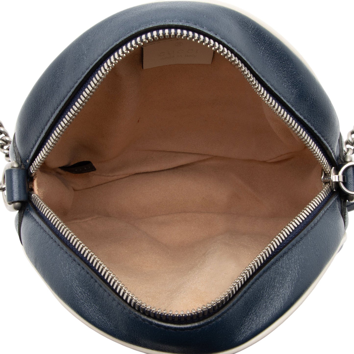 Gucci Matelasse Leather Torchon GG Marmont Round Mini Shoulder Bag (SHF-GetCBa)