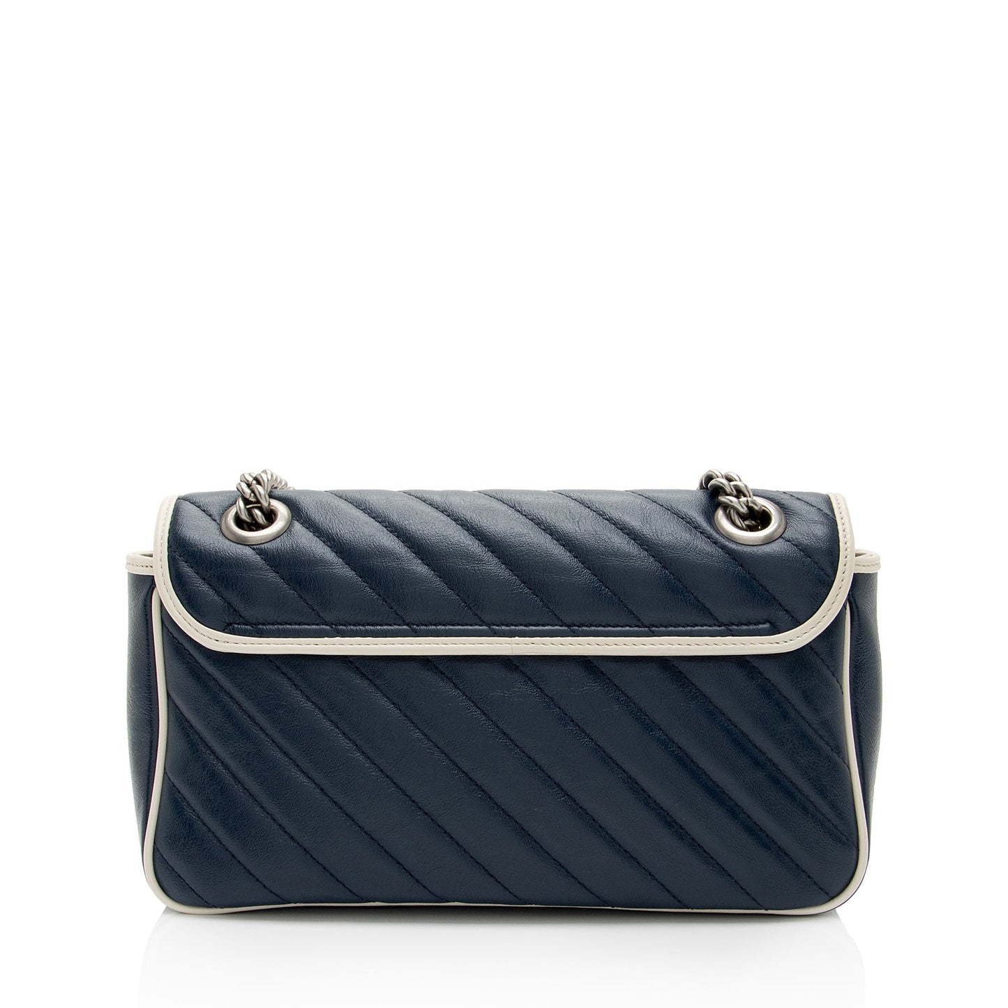 Gucci Matelasse Leather Torchon GG Marmont Small Flap Shoulder Bag (SHF-fZFBg1)