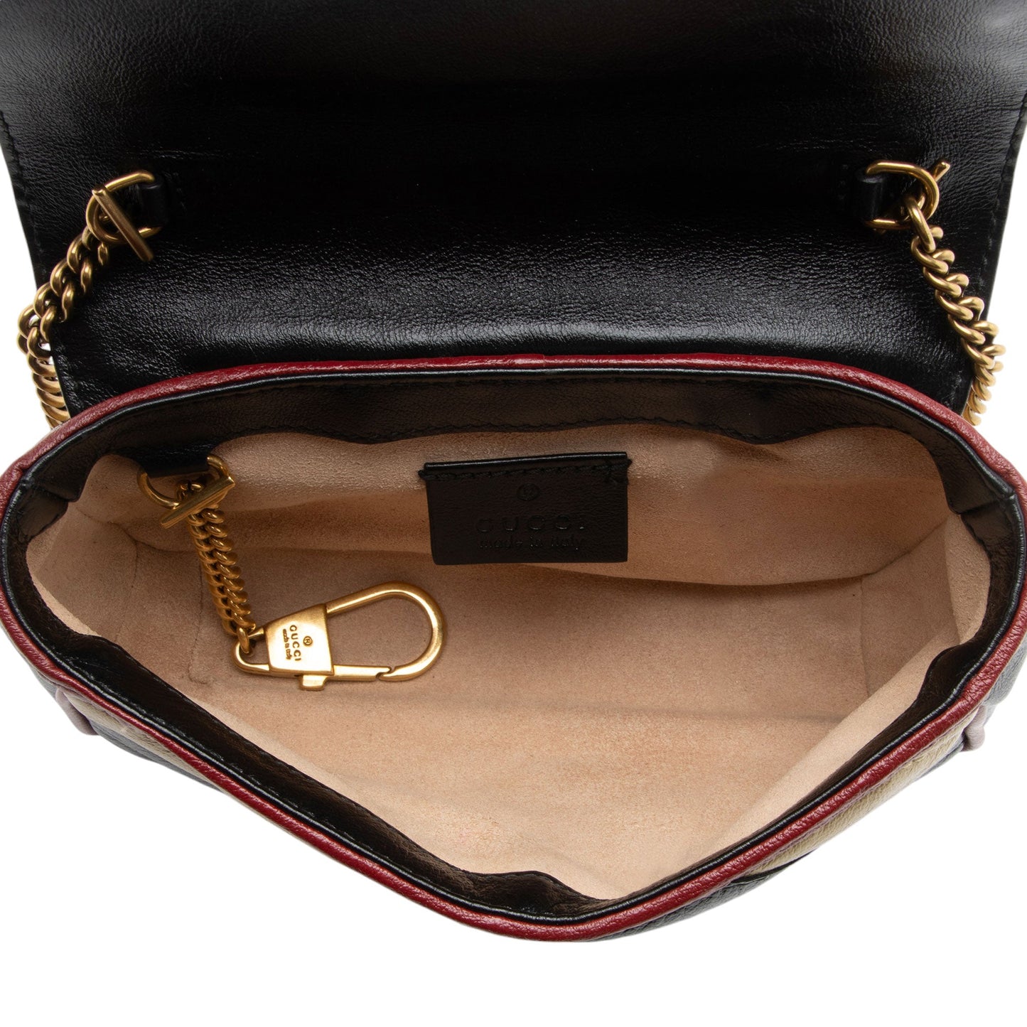 Gucci Matelasse Leather Torchon GG Marmont Super Mini Flap Bag (SHF-qrTyT1)