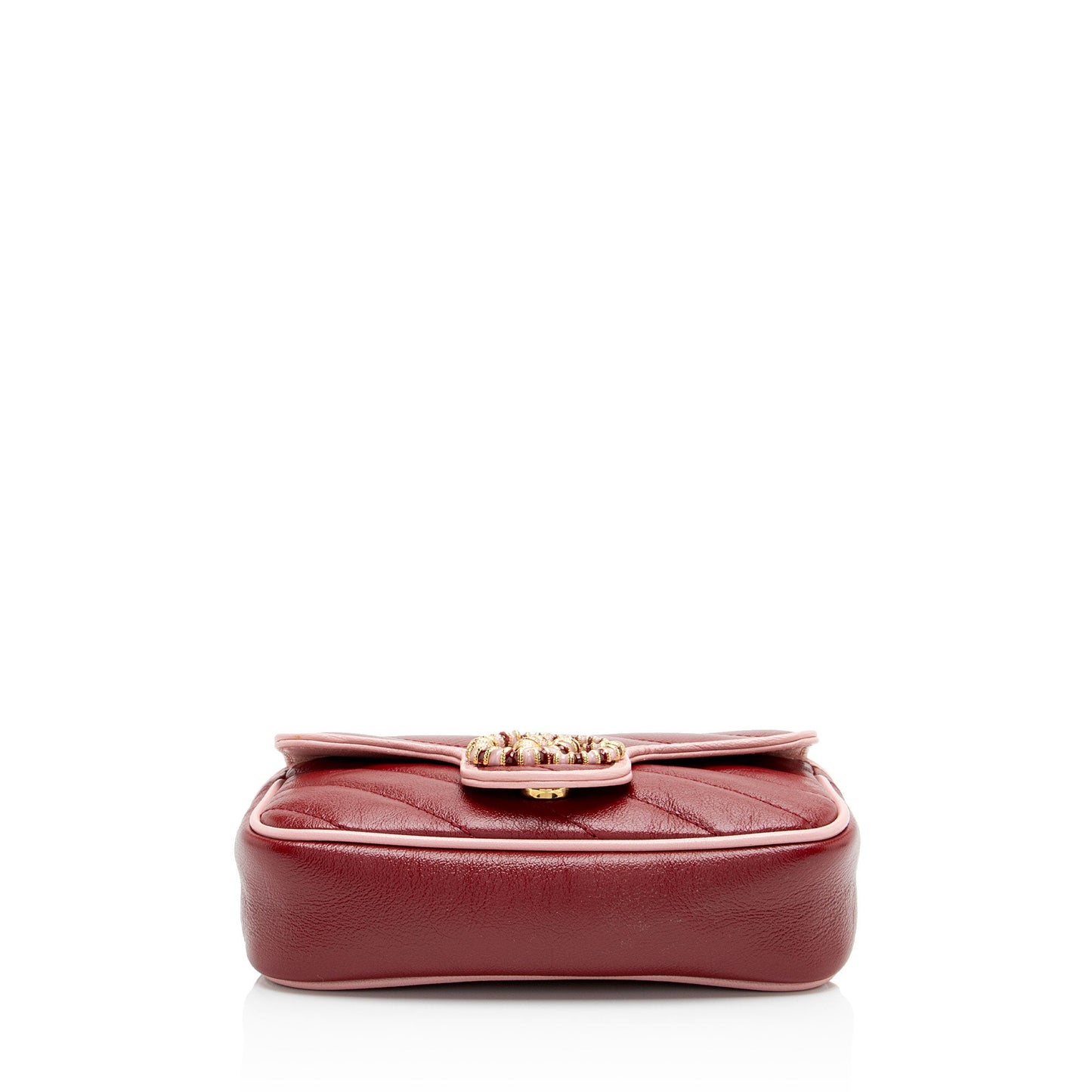 Gucci Matelasse Leather Torchon GG Marmont Super Mini Flap Bag