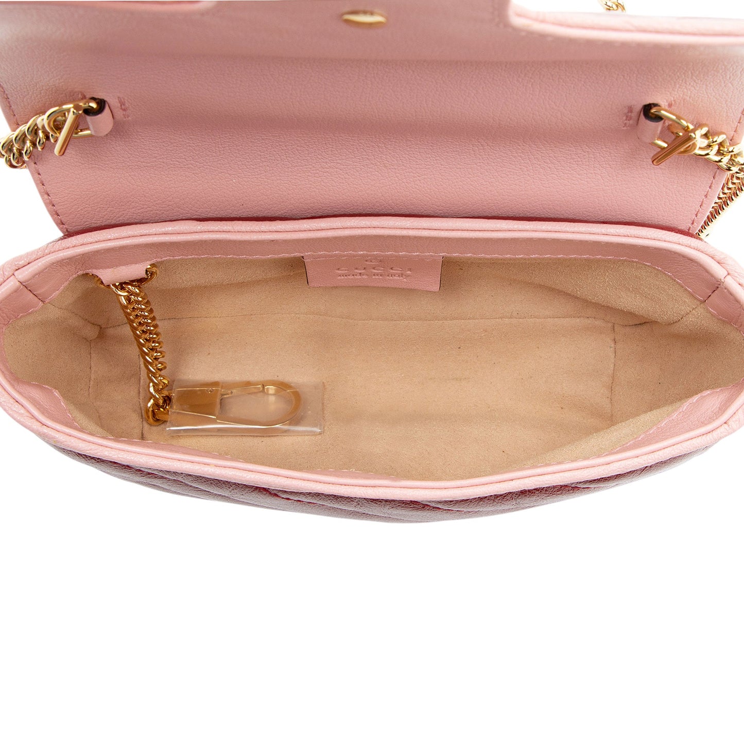 Gucci Matelasse Leather Torchon GG Marmont Super Mini Flap Bag