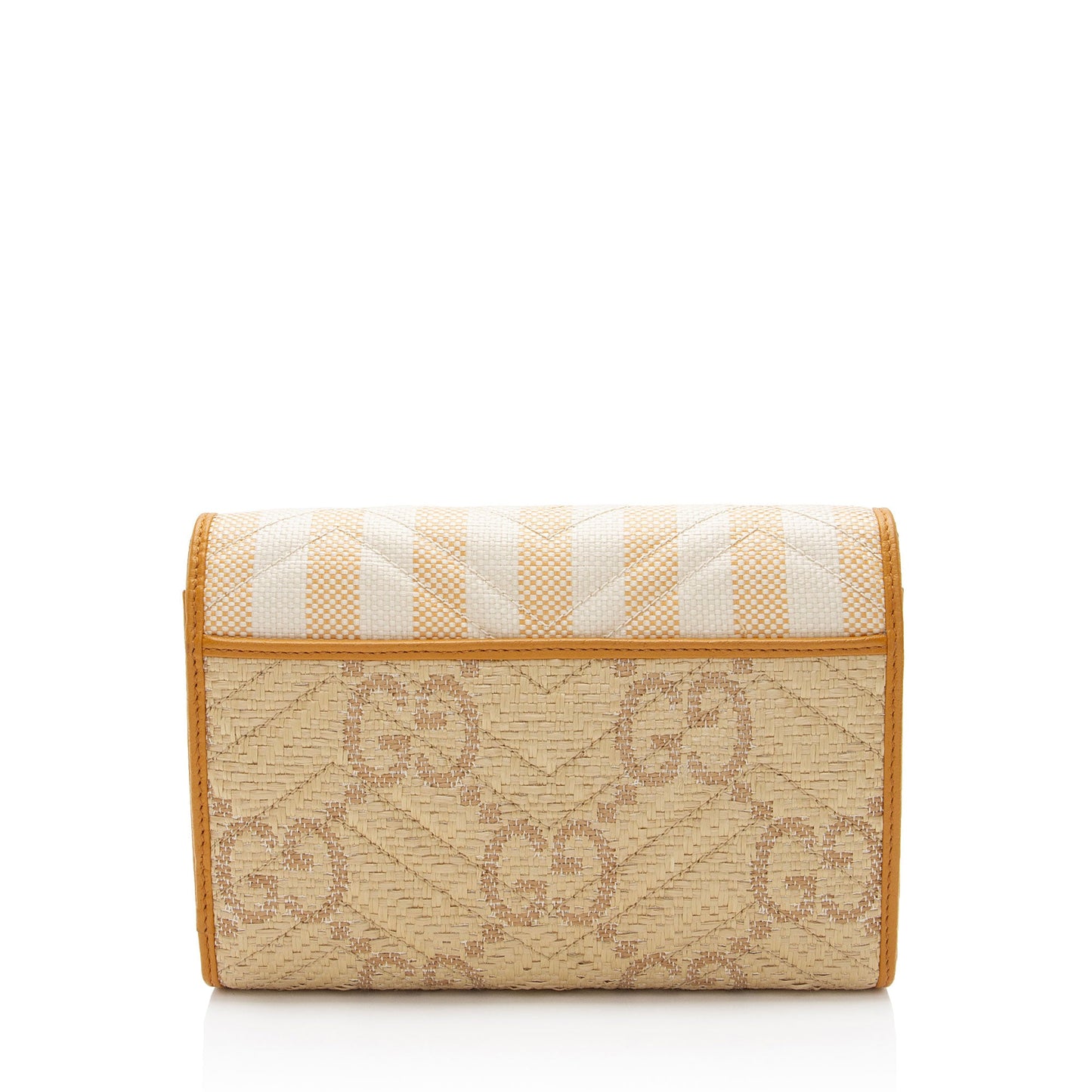Gucci Matelasse Raffia GG Marmont Mini Wallet on Chain (SHF-wvhz6A)