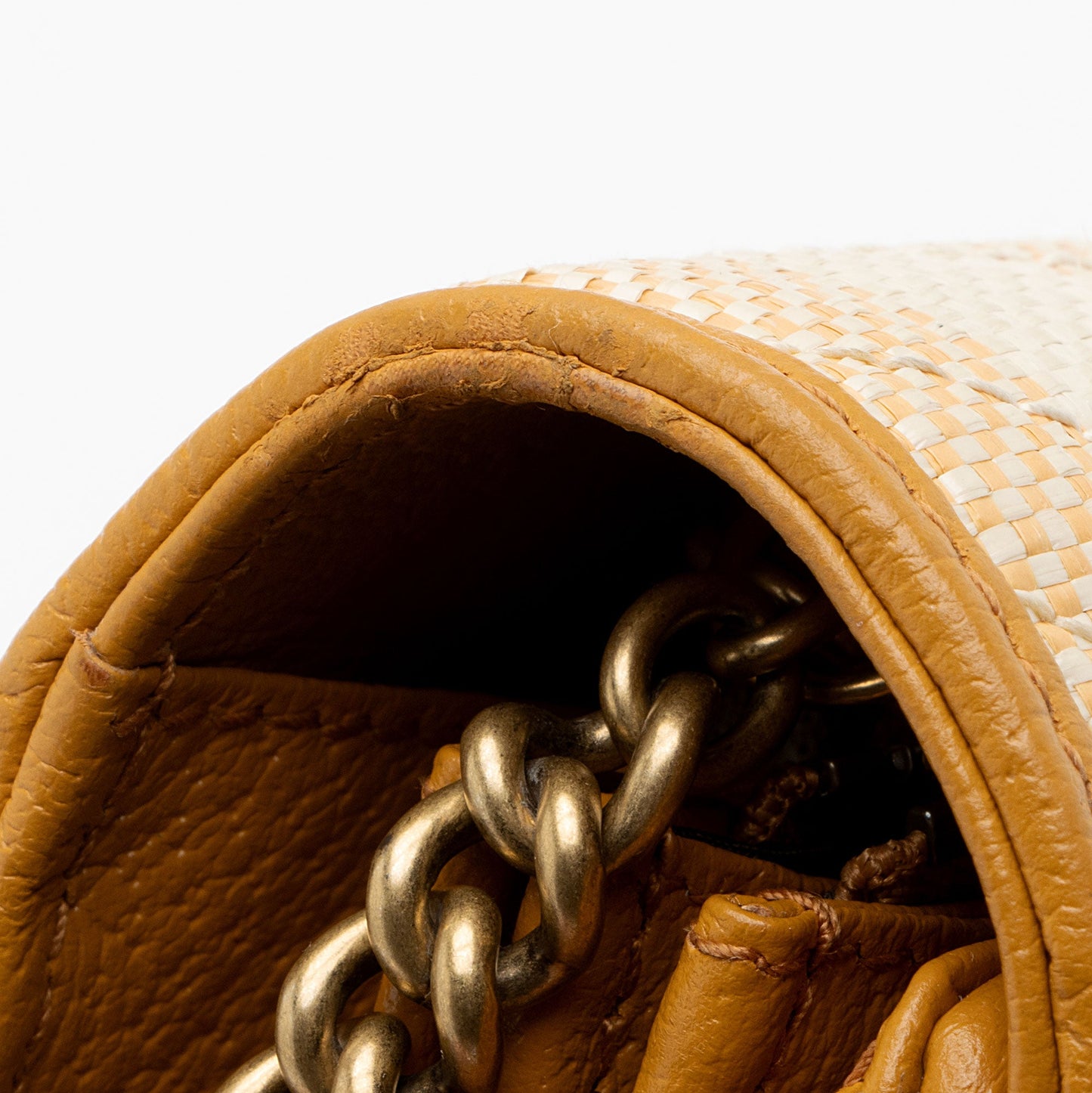 Gucci Matelasse Raffia GG Marmont Mini Wallet on Chain (SHF-wvhz6A)