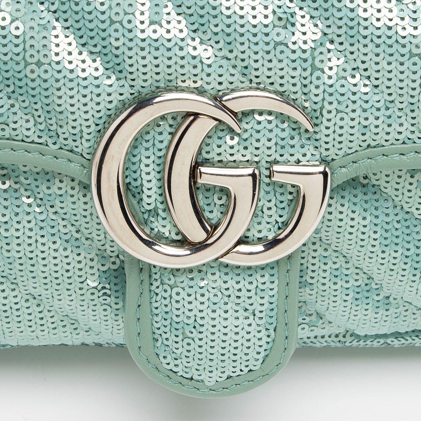 Gucci Matelasse Sequin GG Marmont Mini Flap Bag (SHF-09pAUc)