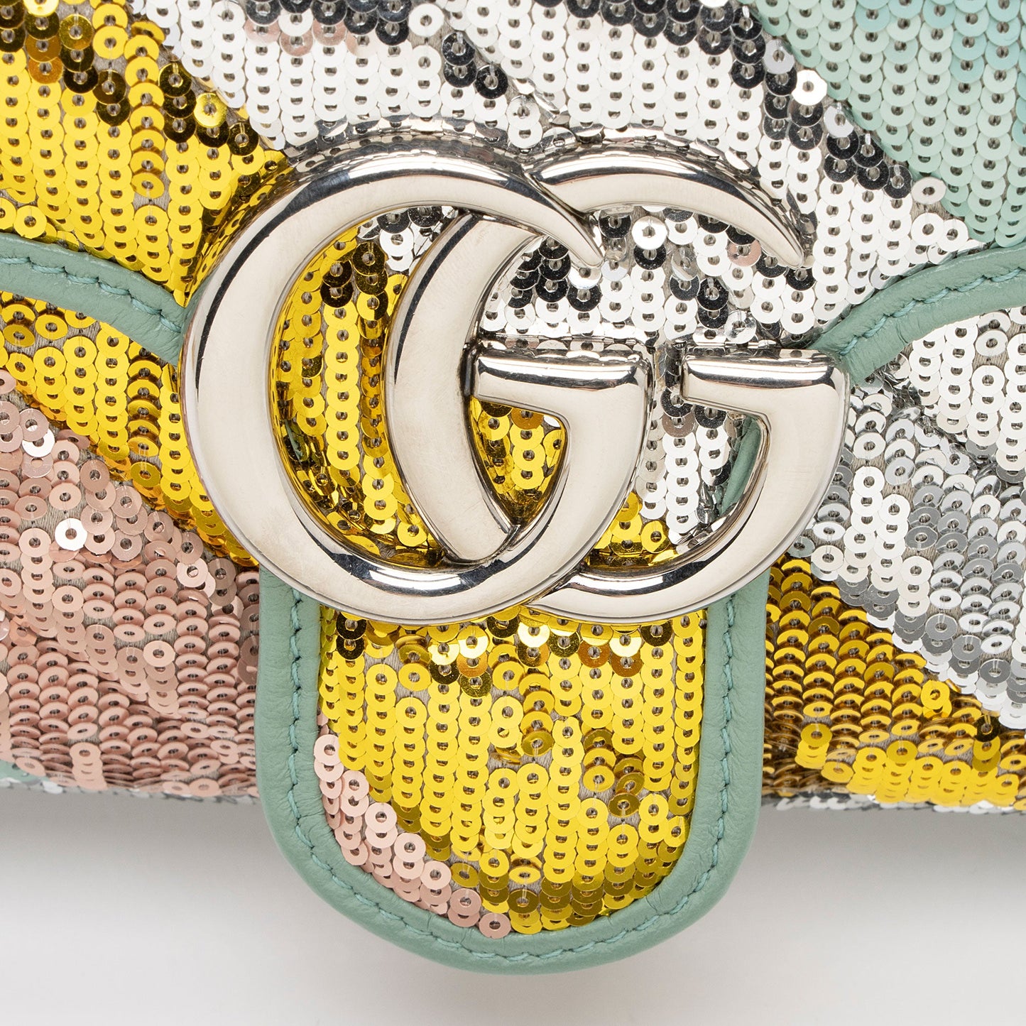 Gucci Matelasse Sequin GG Marmont Small Flap Bag