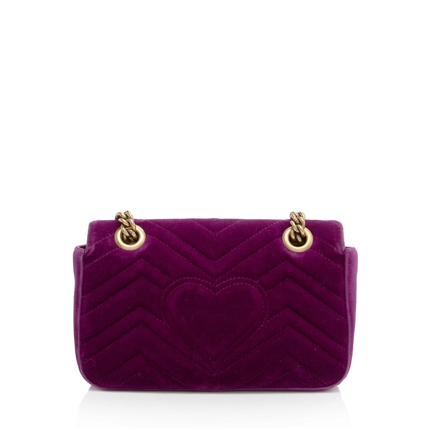 Gucci Matelasse Velvet GG Marmont Mini Flap Bag (SHF-dH4gBl)