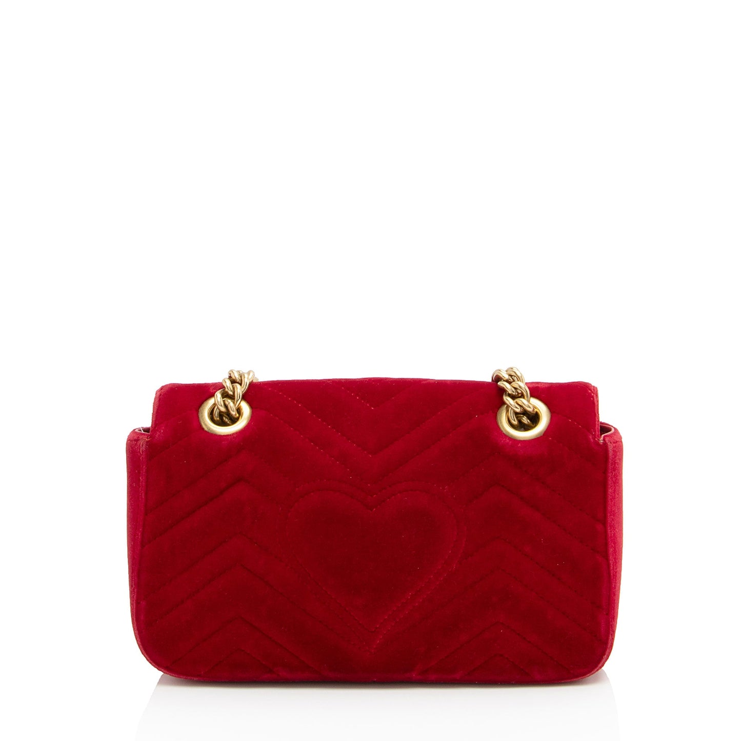 Gucci Matelasse Velvet GG Marmont Mini Flap Bag (SHF-80mt04)