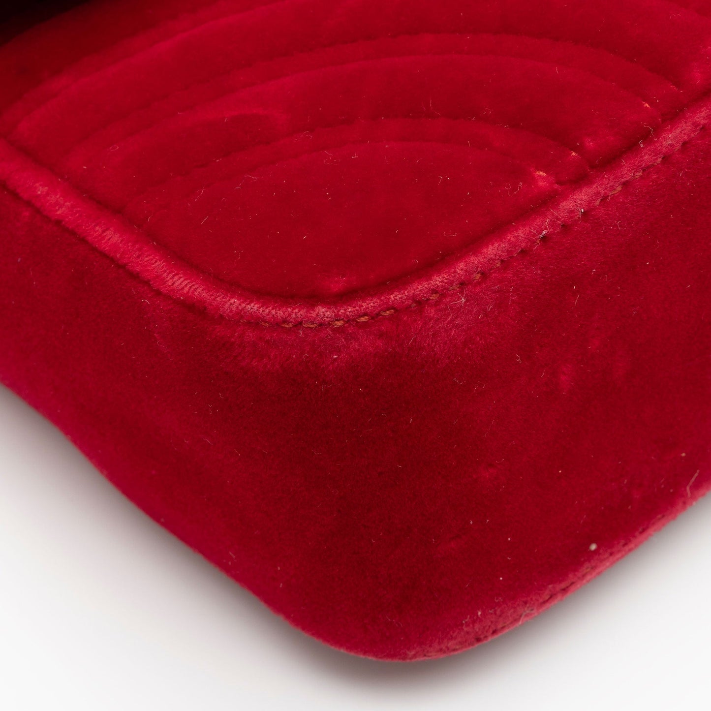 Gucci Matelasse Velvet GG Marmont Mini Flap Bag (SHF-80mt04)