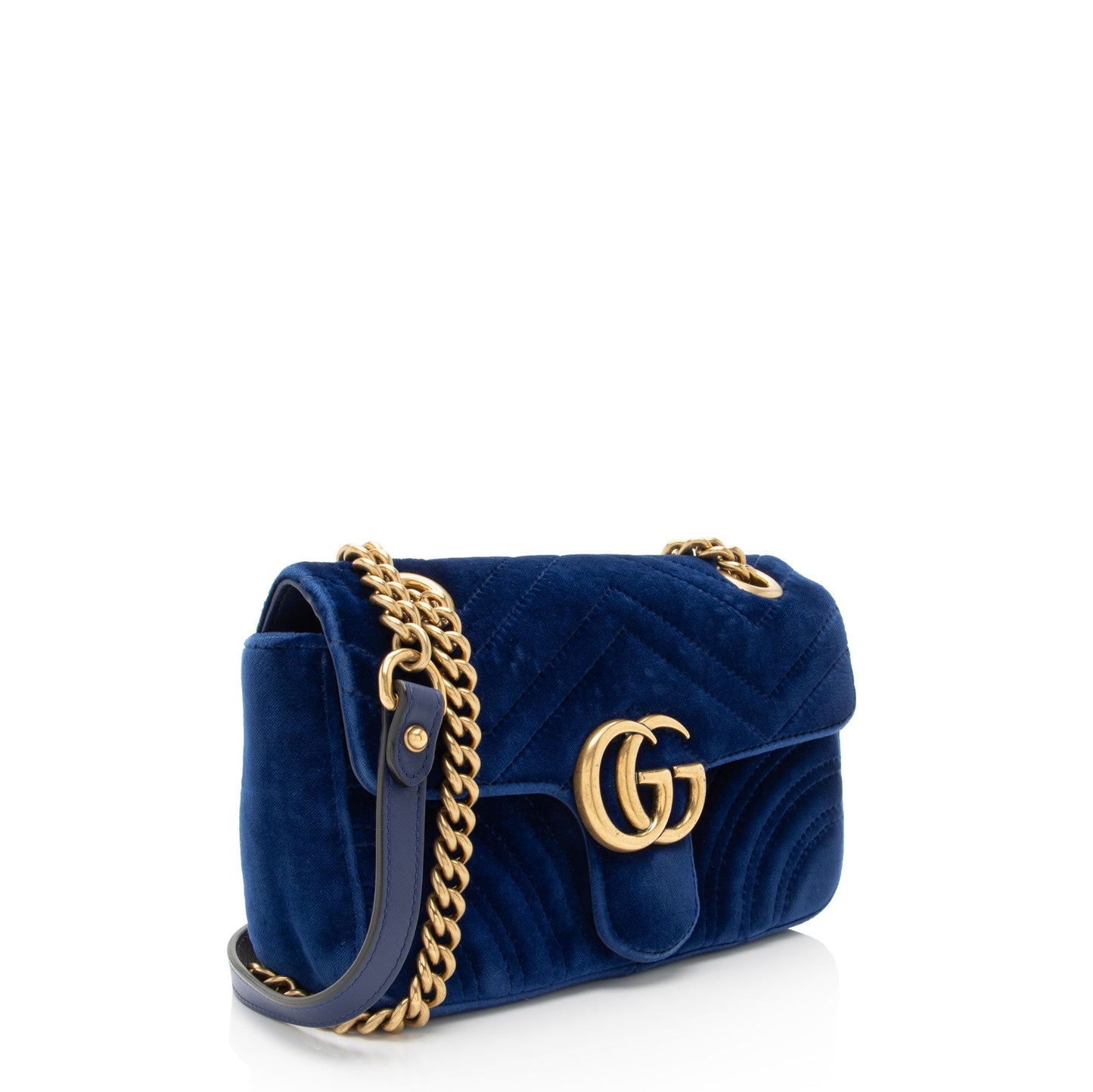 Gucci Matelasse Velvet GG Marmont Mini Flap Bag (SHF-PWuxDi)