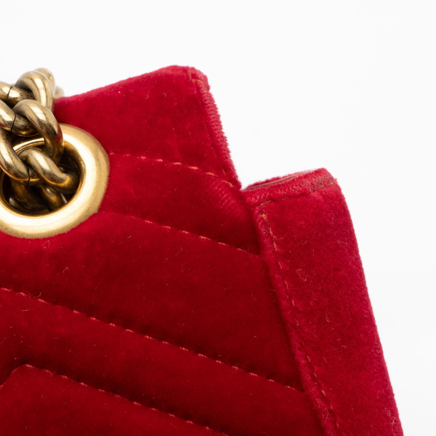 Gucci Matelasse Velvet GG Marmont Mini Flap Bag (SHF-RvBmGH)
