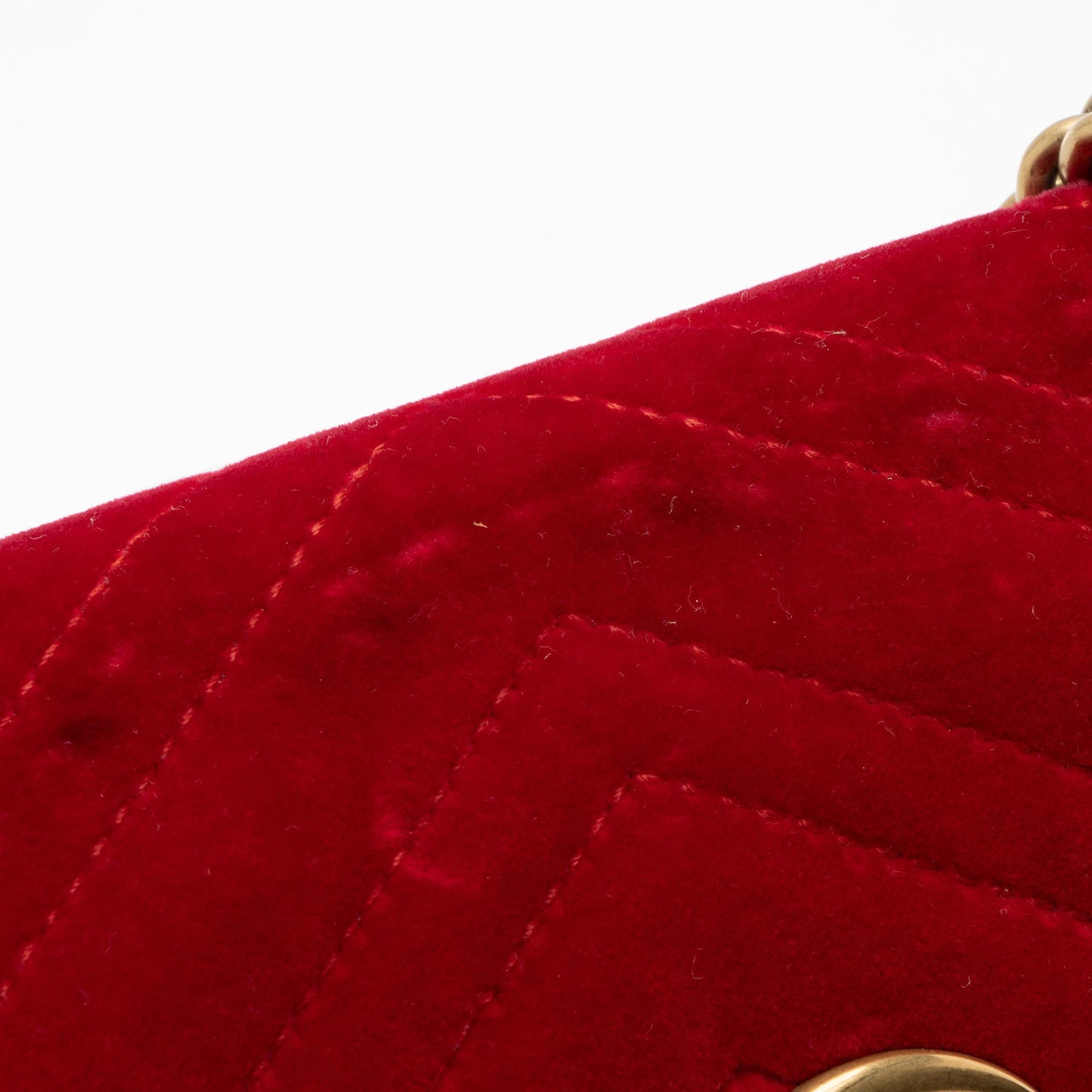 Gucci Matelasse Velvet GG Marmont Mini Flap Bag (SHF-RvBmGH)