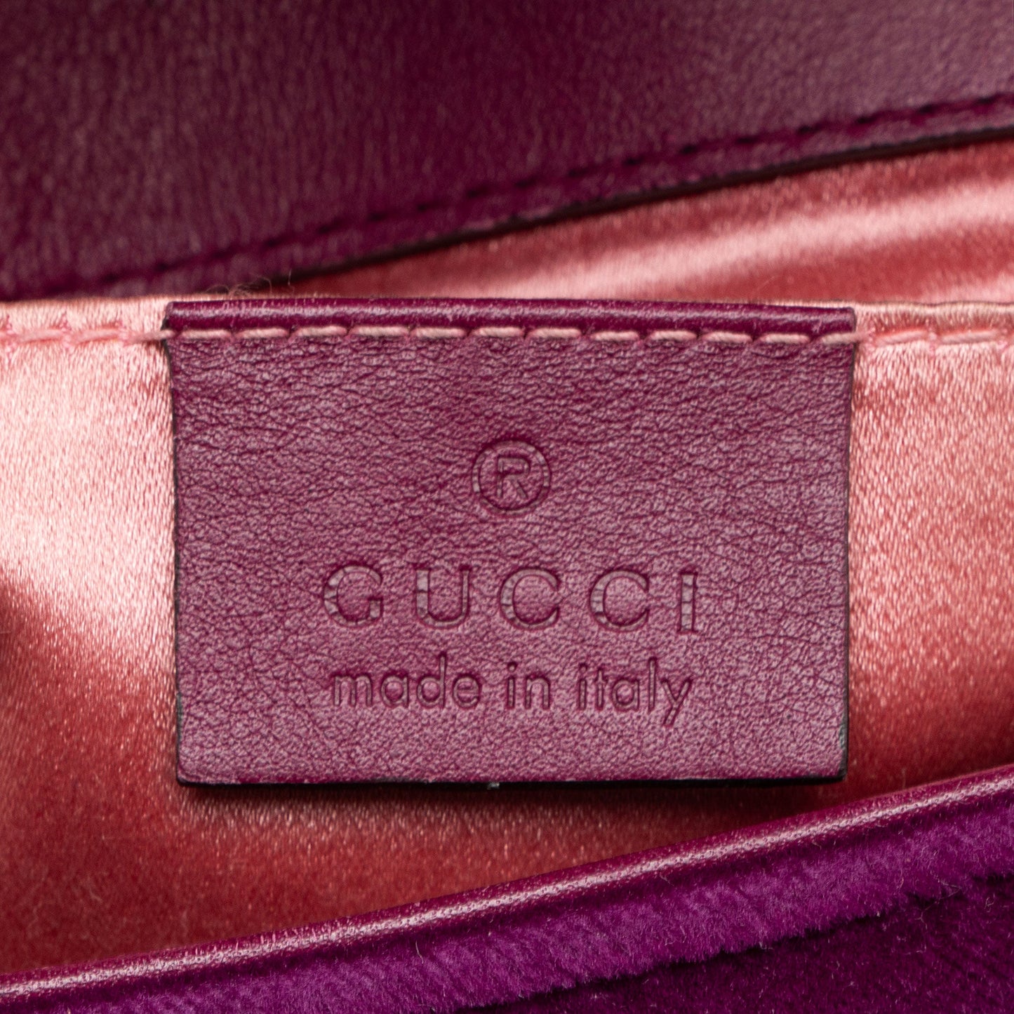 Gucci Matelasse Velvet GG Marmont Mini Flap Bag (SHF-dH4gBl)