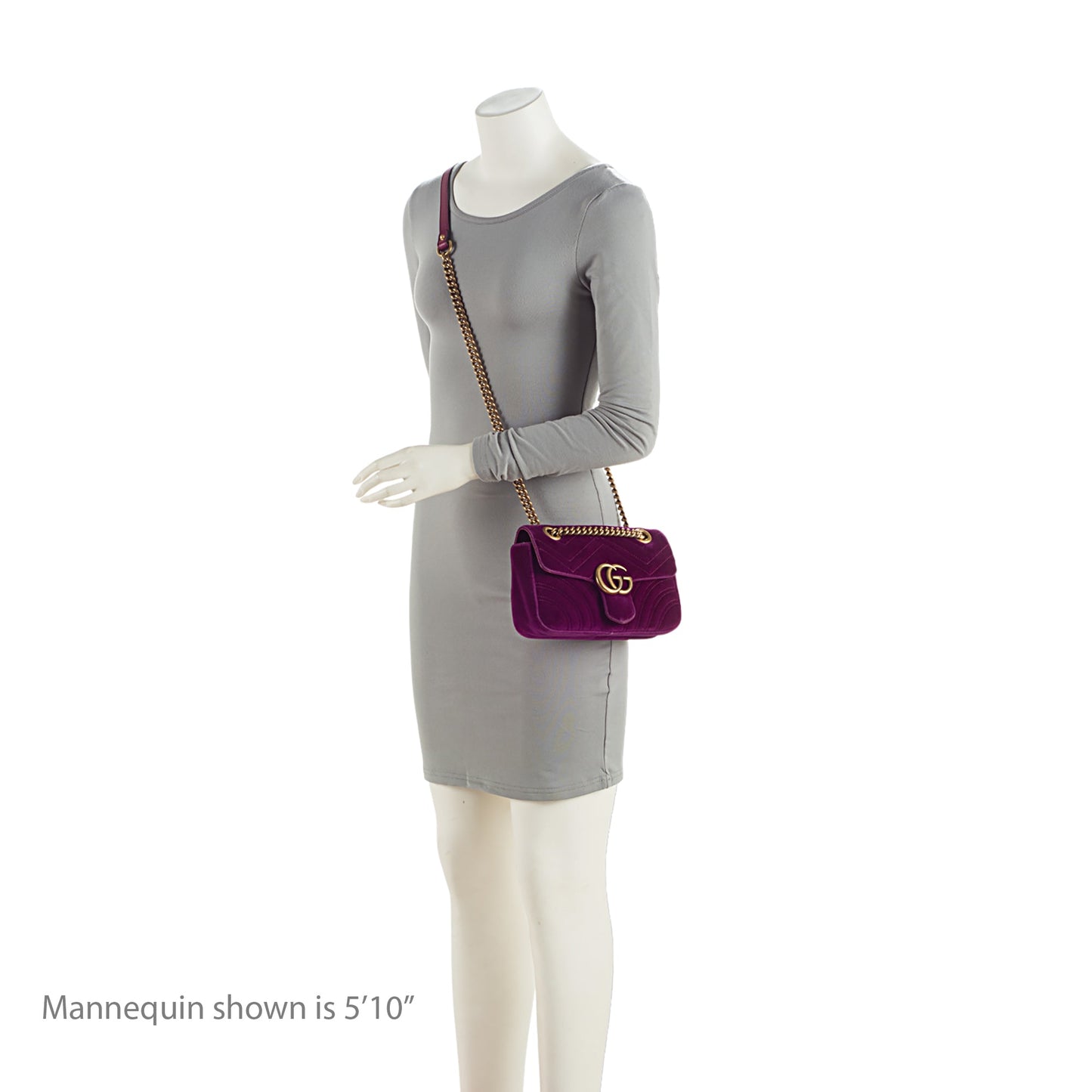 Gucci Matelasse Velvet GG Marmont Mini Flap Bag (SHF-dH4gBl)