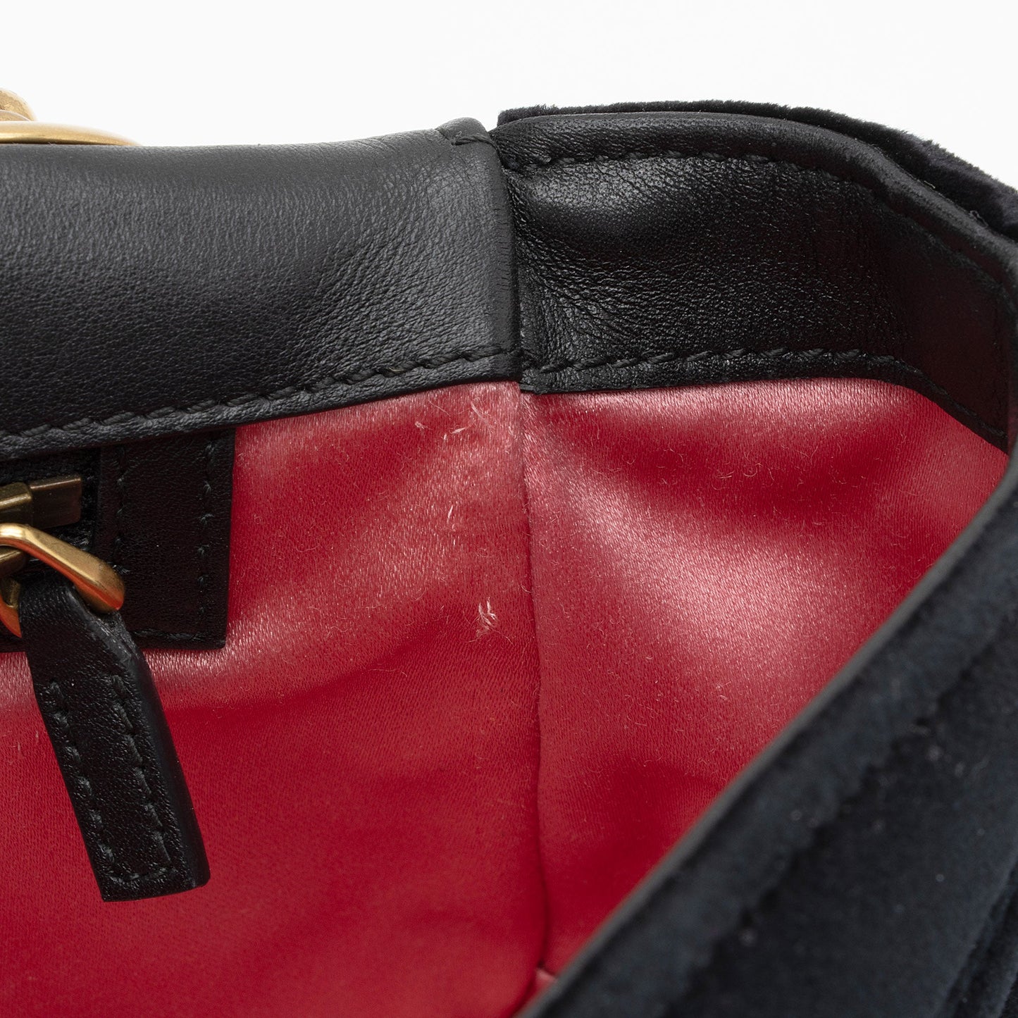 Gucci Matelasse Velvet GG Marmont Small Flap Shoulder Bag (SHF-cGU4RL)